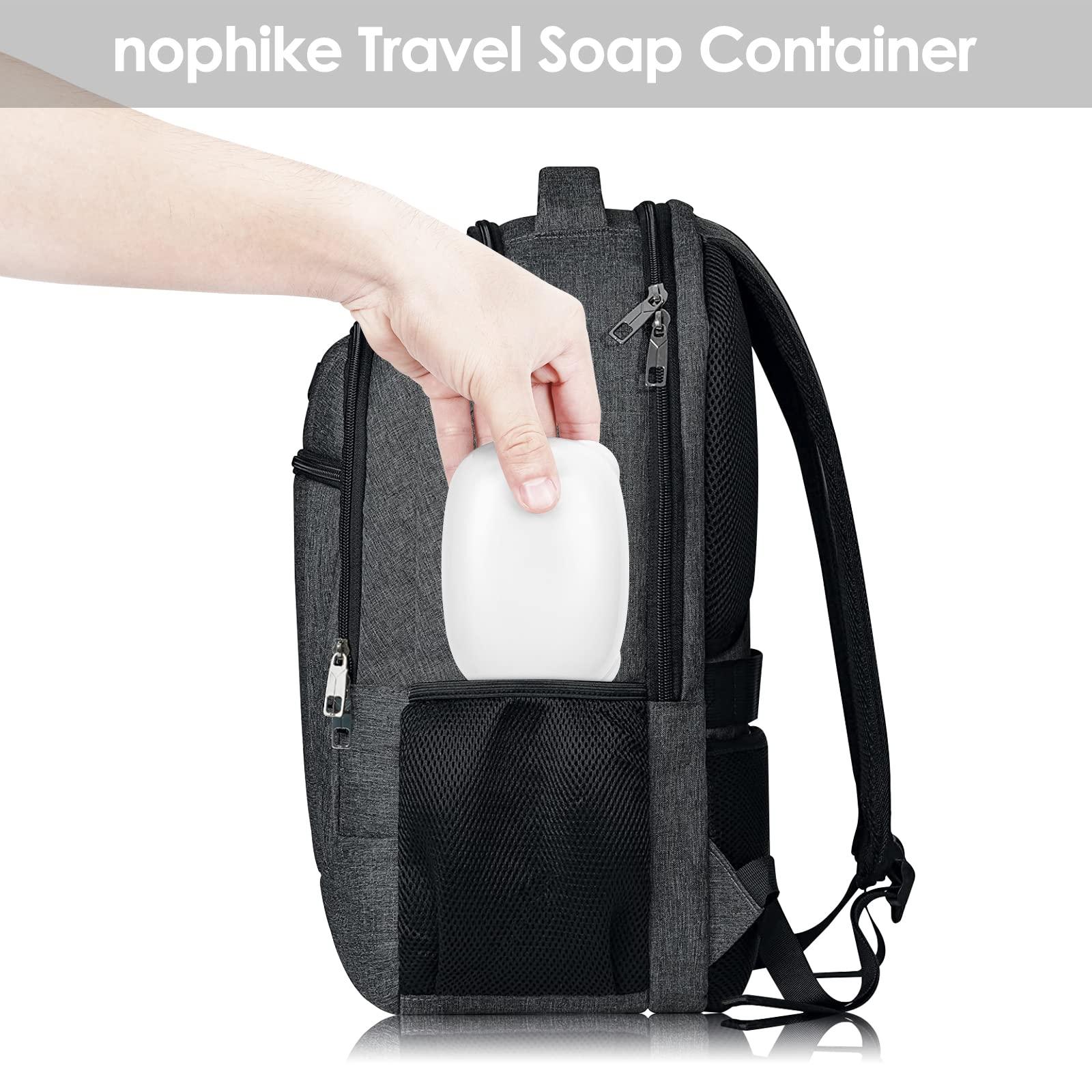 nophike Soap Holder with Lid 1 Pack，Travel Soap Container with Removable Draining Layer.Soap Dish for Home, Camping, Travel，Fashion Soap Box (White) - Image 6