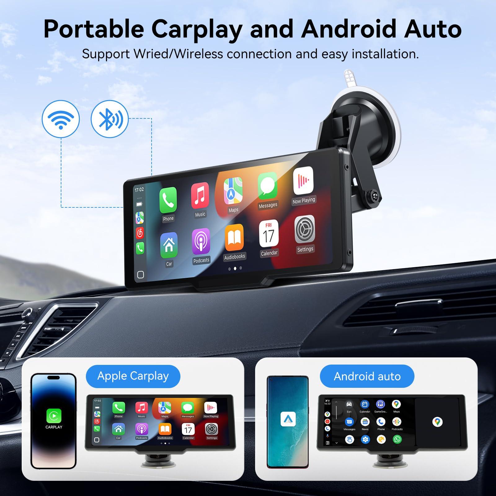XPMOBQ Carplay Screen for Car, 10.26" Wireless Car Play Screen Car Stereo with Carplay, Android Auto,1080p Backup Camera,Super Link,GPS for Cars, Trucks, SUVs (10.26inch) - Image 2