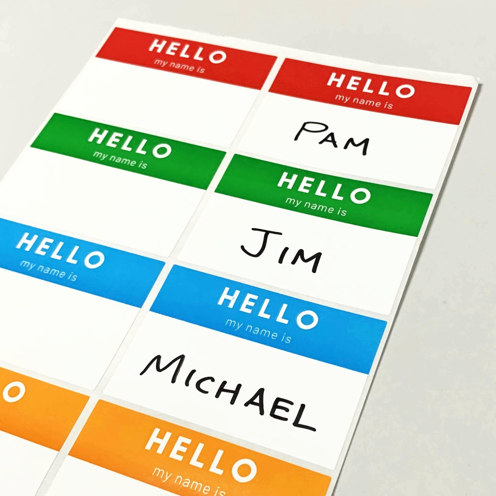 250 Pack - Hello My Name is Stickers, Name Tags Stickers Labels - 3" x 2", 5 Colors - Image 6