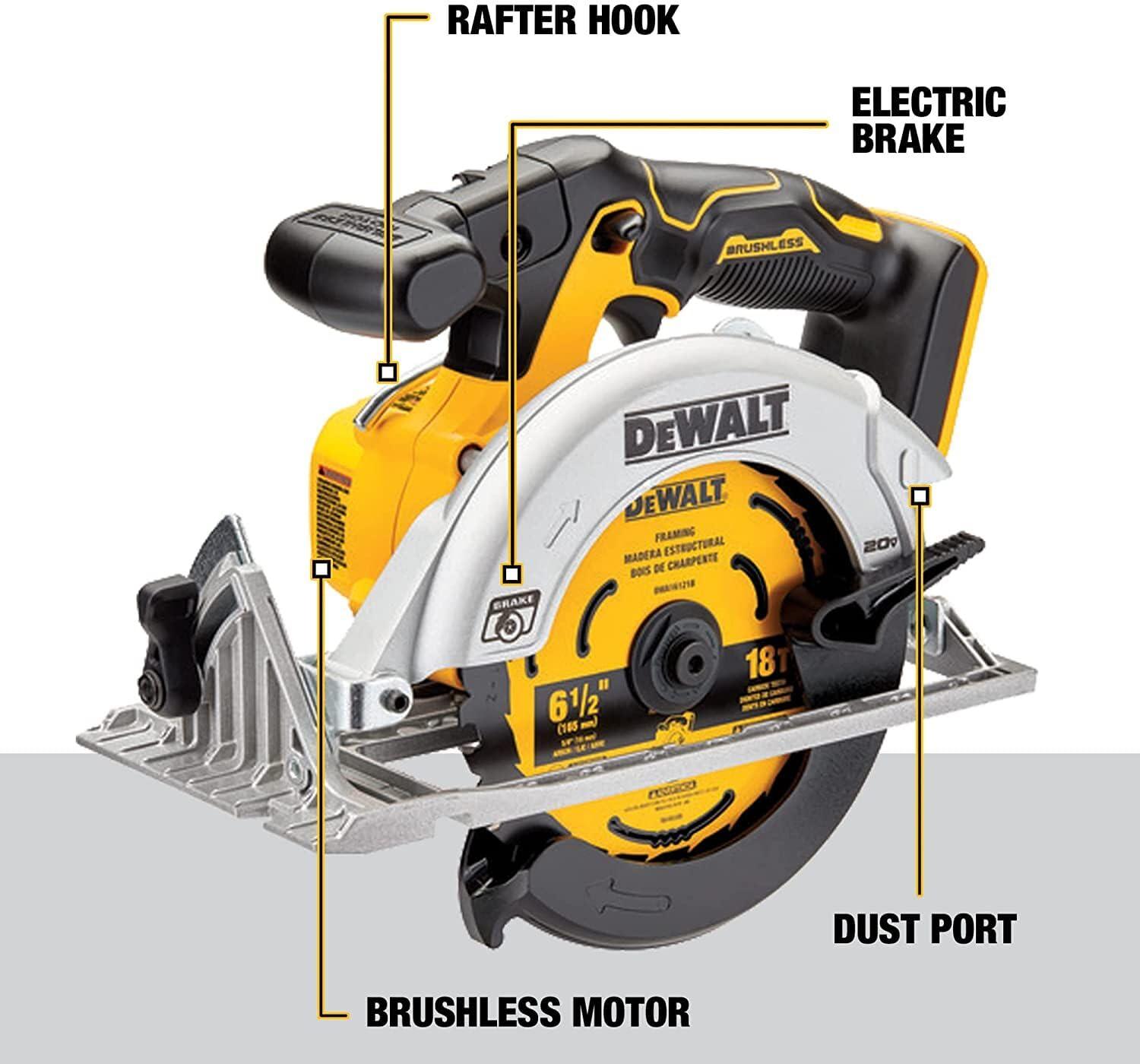 DEWALT 20V MAX* 6-1/2 in. Brushless Cordless Circular Saw, Tool Only (DCS565B) - Image 4