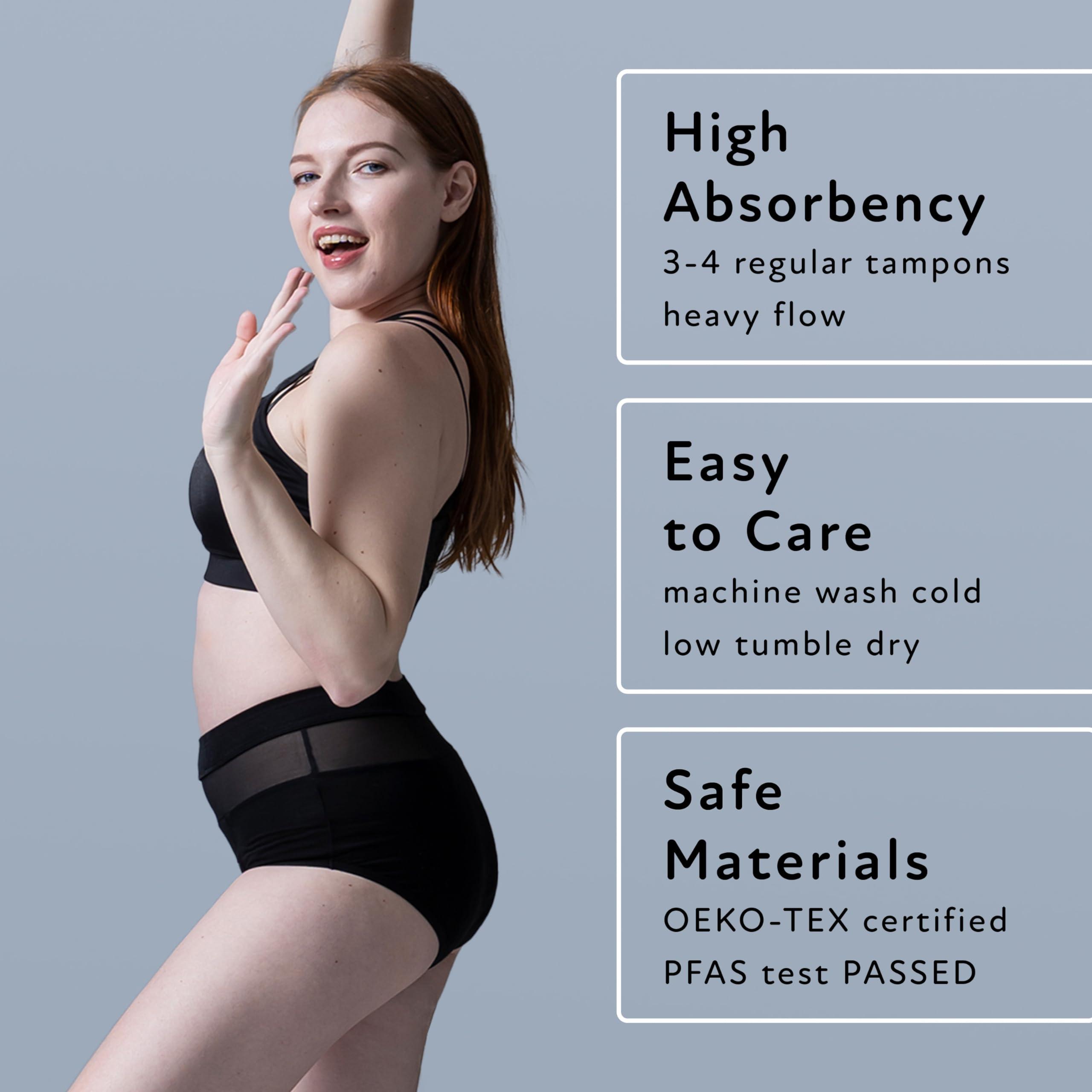 Goat Union Overnight Period Underwear for Women Heavy Flow, Leakproof Menstrual Panties Full Coverage, FSA HSA Eligible - Image 3