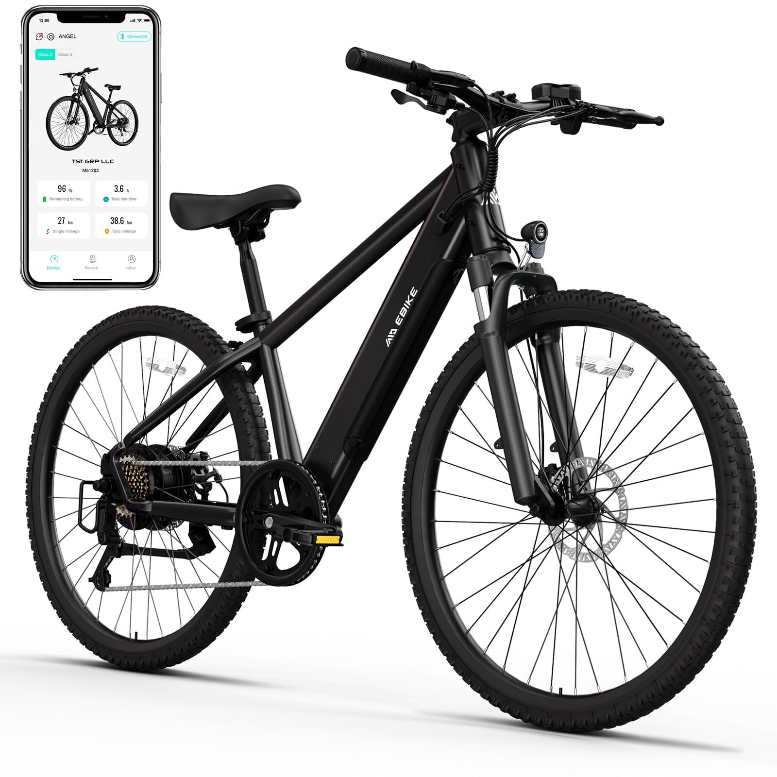 TST Electric Bike for Adults, with 750 W(Peak) Motor, Speed Can Reach 25 mph, 36V/300WH Battery, Max Travel 40 Miles, Equipped with 26 * 1.95" Tyres, and 7-Speed Ebike