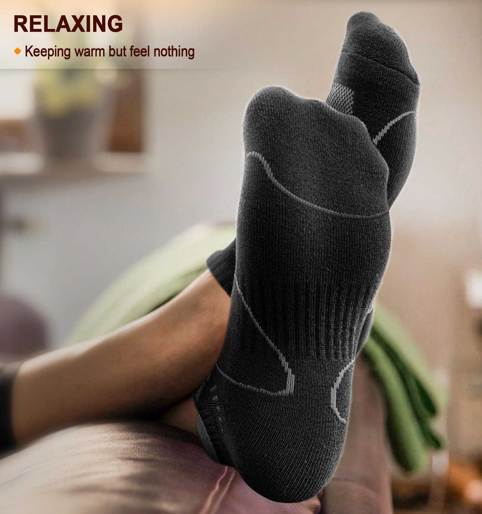 BULLIANT Men Running Socks 6Pairs-Ankle Athletic Socks Wicking Cushioned for Men Walking-Arch Compression Support - Image 7