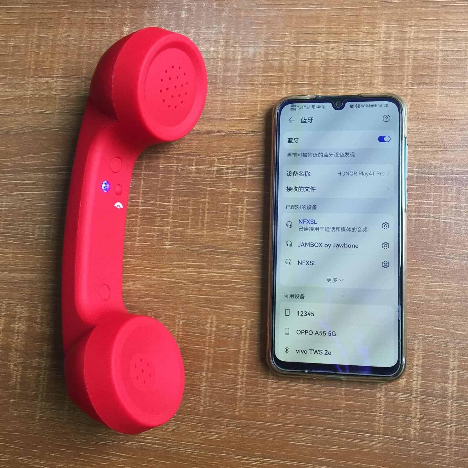 ENJOY-UNIQUE Retro Phone Handset for Cell Phone, Wireless Bluetooth Retro Telephone Handset Mic Headphones Comfort Retro Cell Phone Handset Mic Speaker Phone Call Receiver - Image 6