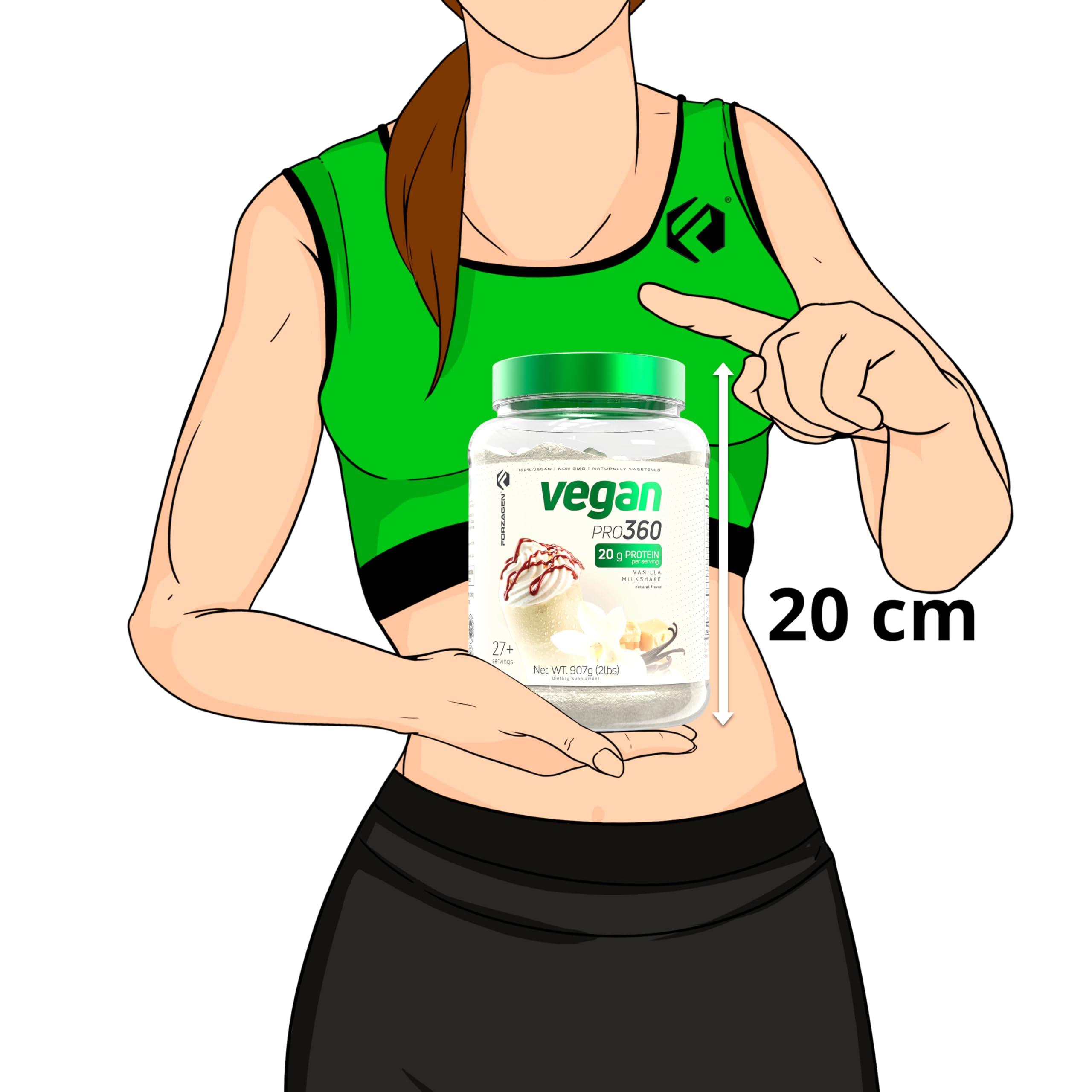 Forzagen Vegan Protein 360 2 Lbs 27 Servings, Plant Based Protein Extracted from Quinoa, Brown Rice and Pea Isolate Protein, Dairy, Soy and Gluten Free, Nom GMO (Vanilla Milkshake) - Image 8