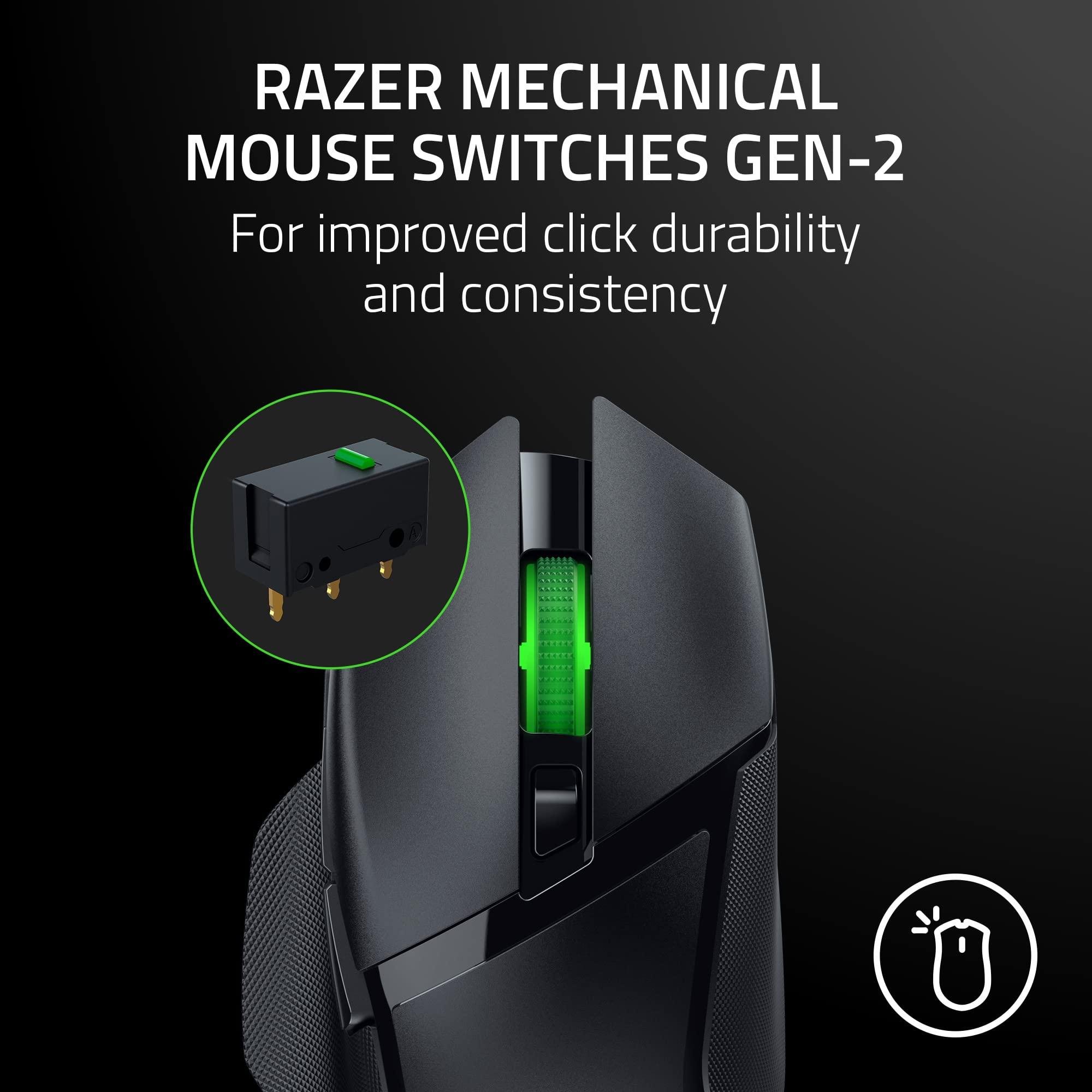 Razer Basilisk V3 X HyperSpeed Customizable Wireless Gaming Mouse: Mechanical Switches Gen-2-5G Advanced 18K Optical Sensor - Chroma RGB 9 Programmable Controls 535 Hr Battery Classic Black - Image 6