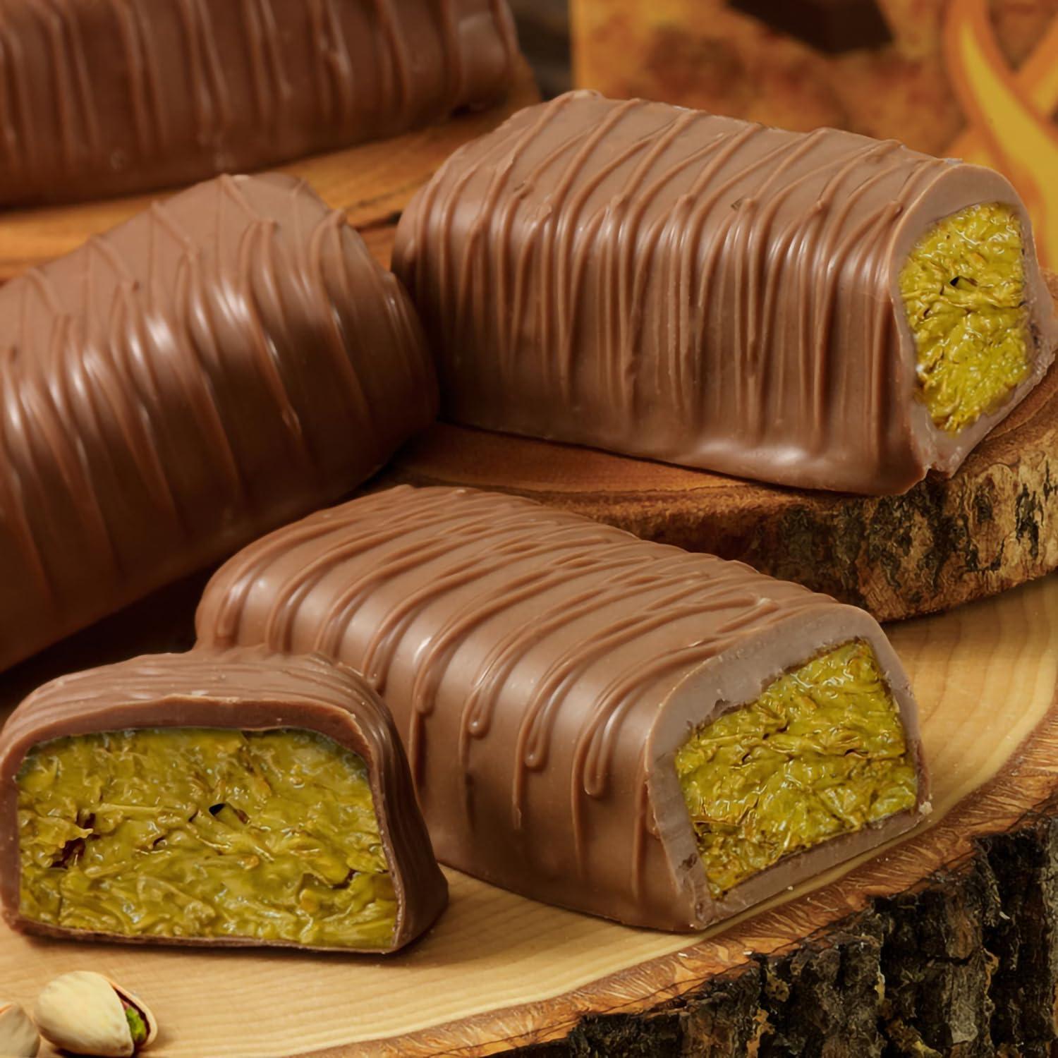 Dubai Chocolate Bar Pistachio Knafeh - Luxury Rich Milk Chocolate, Individually Wrapped Fresh, Premium Pistachio Cream Kataifi Filling (1 Pack) - Image 3