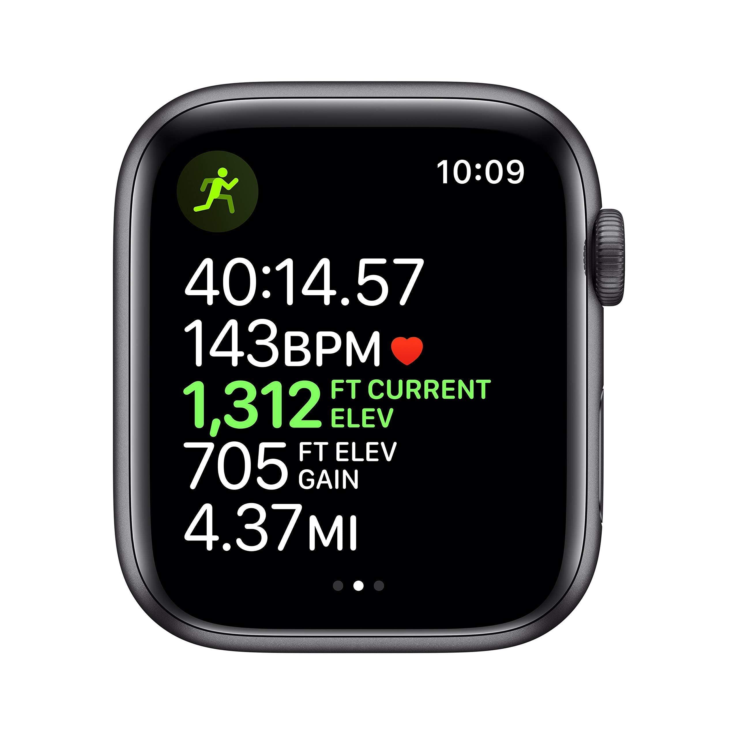 Apple Watch Series 5 (GPS + Cellular, 44MM) - Space Gray Aluminum Case with Black Sport Band (Renewed) - Image 4