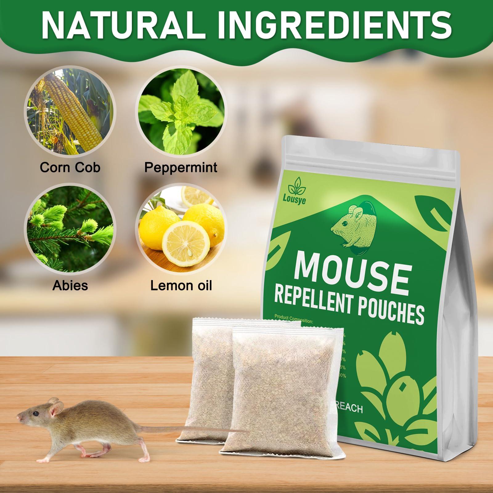 30 Pack Lousye Rodent Repellent, Mighty Mint Mouse Repellent,Humane Mouse Trap for Home, Car Engines, Pest Control for Indoor - Image 2