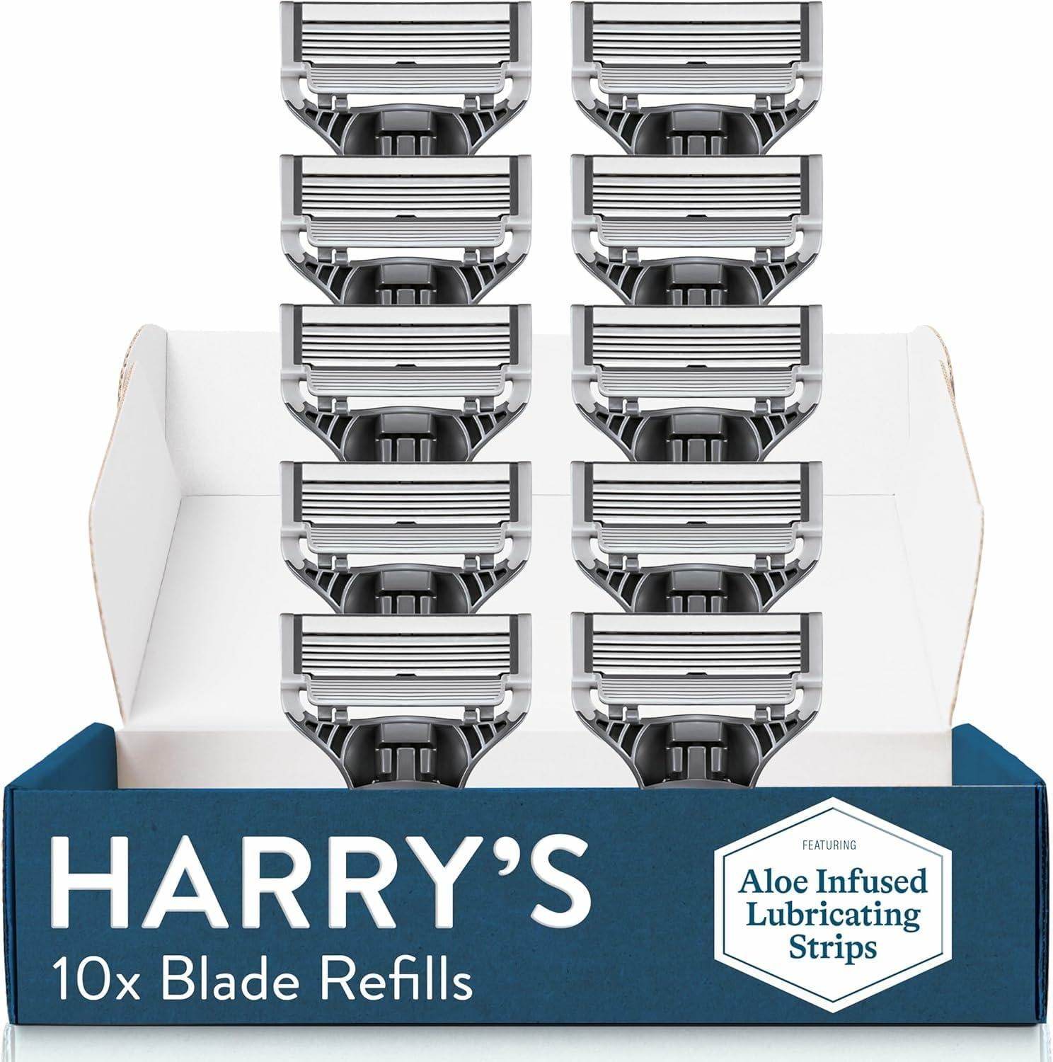 Harry's Razor Blades for Men - 10 Count - Premium Razor Blade Refill Cartridges
