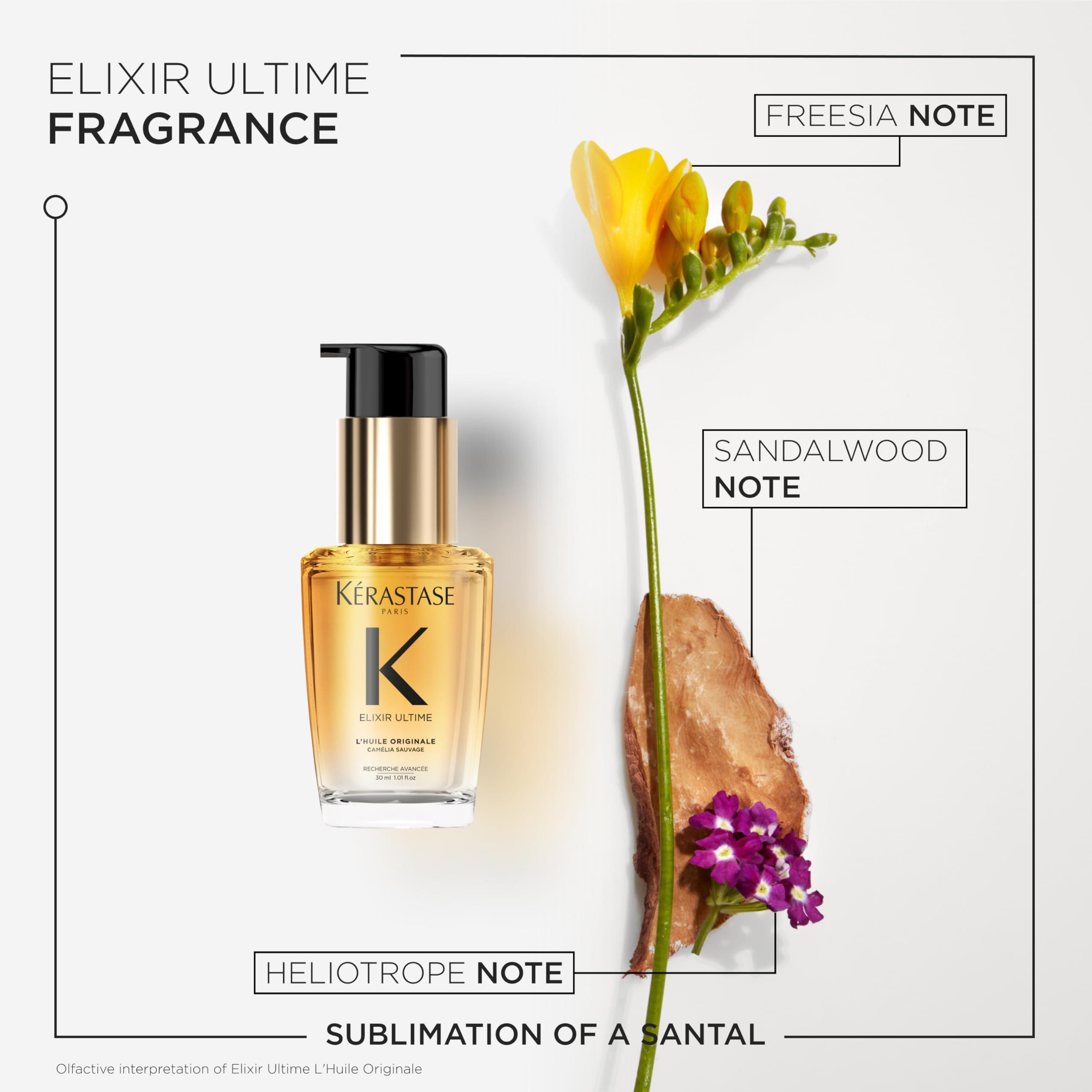Kerastase Elixir Ultime Refillable Hair Oil - Hydrates & Smoothes Frizz, Adds Shine, With Wild Camellia, Nourishes & Strengthens Hair - Image 5