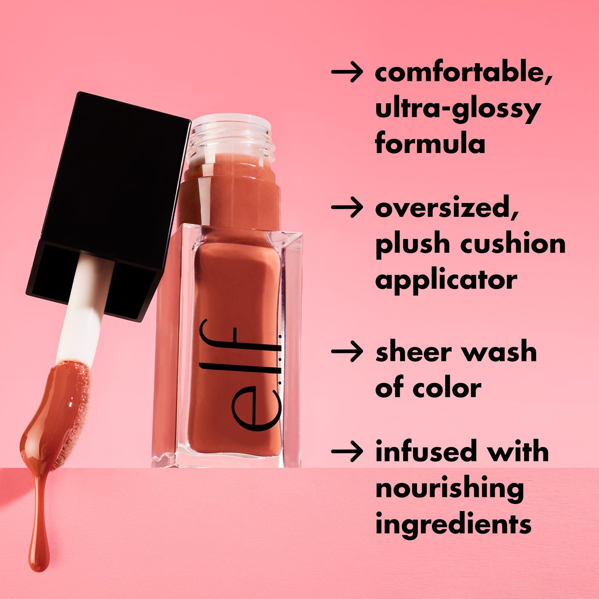 e.l.f. Glow Reviver Lip Oil, Nourishing Tinted Lip Oil For A High-shine Finish, Infused With Jojoba Oil, Vegan & Cruelty-free, Rose Envy - Image 4