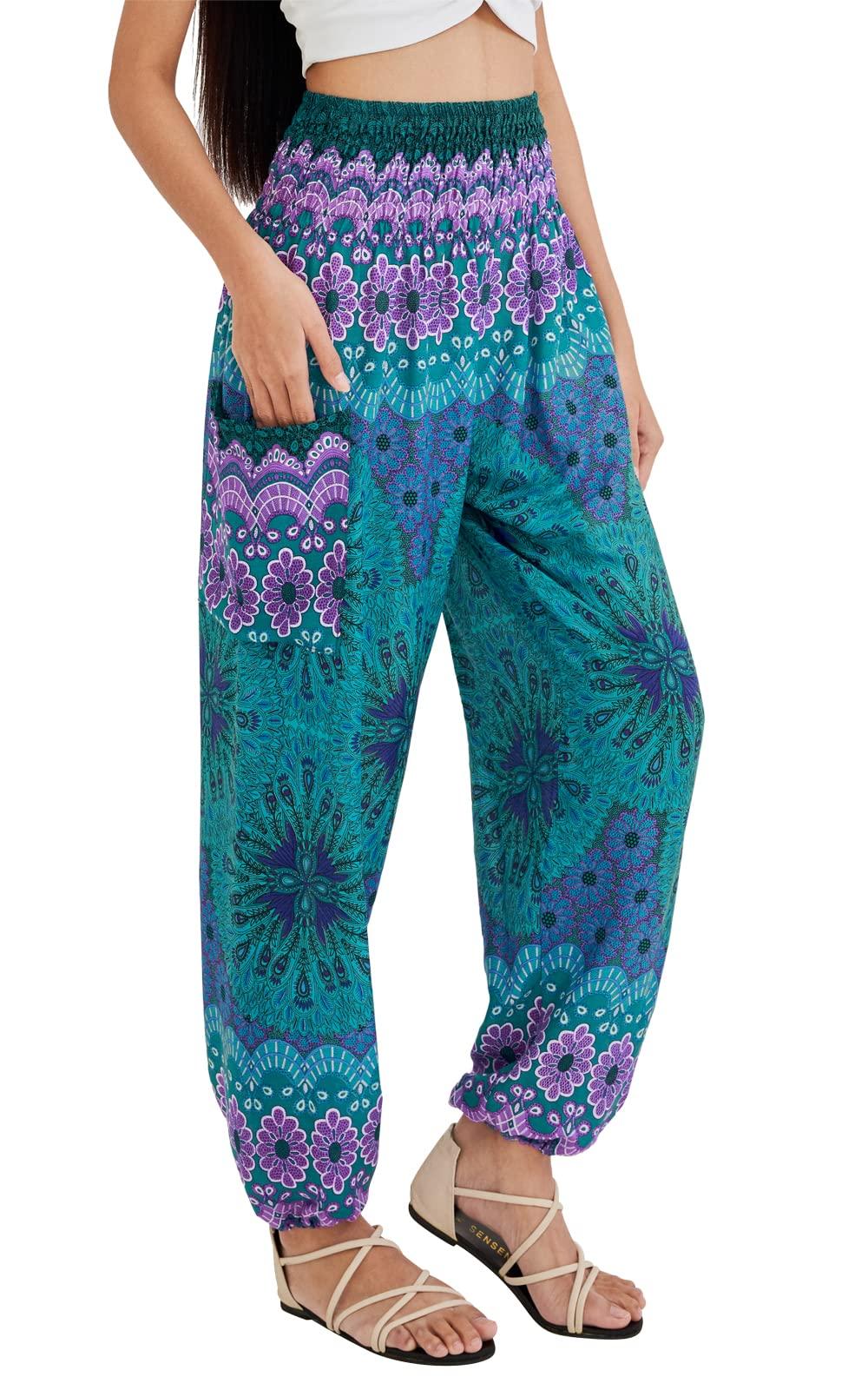 Joob Joob Boho Pants for Women - Hippie Harem Pants Women - Womens Yoga Pants – Comfy Bohemian Flowy Hippie Clothes - Image 3