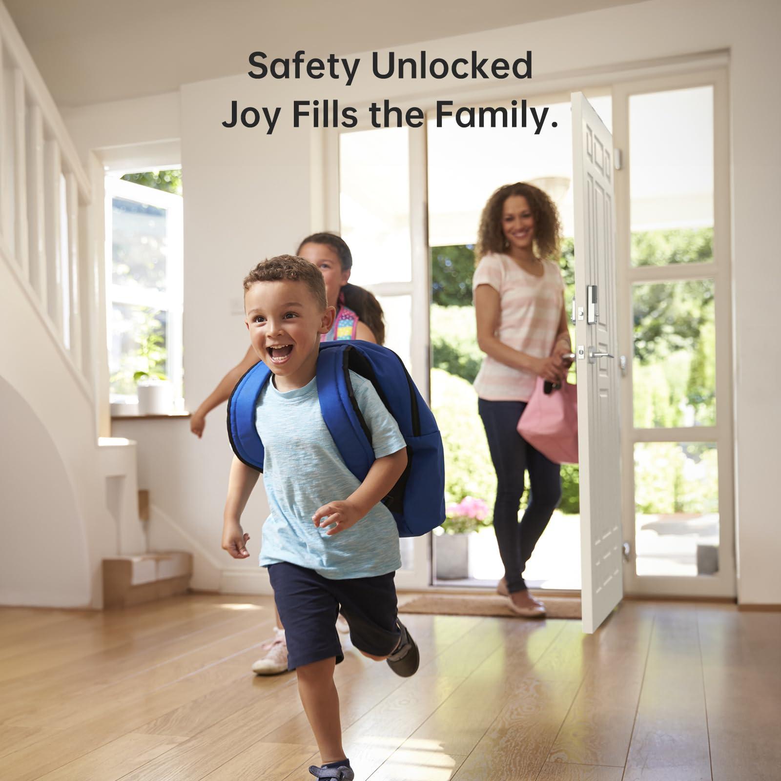Smart Deadbolt, SMONET Fingerprint Electronic Deadbolt Door Lock with Keypad-Bluetooth Keyless Entry Front Door Digital Keypad App Control, Ekeys Sharing, App Monitoring Auto Lock for Homes and Hotel - Image 2