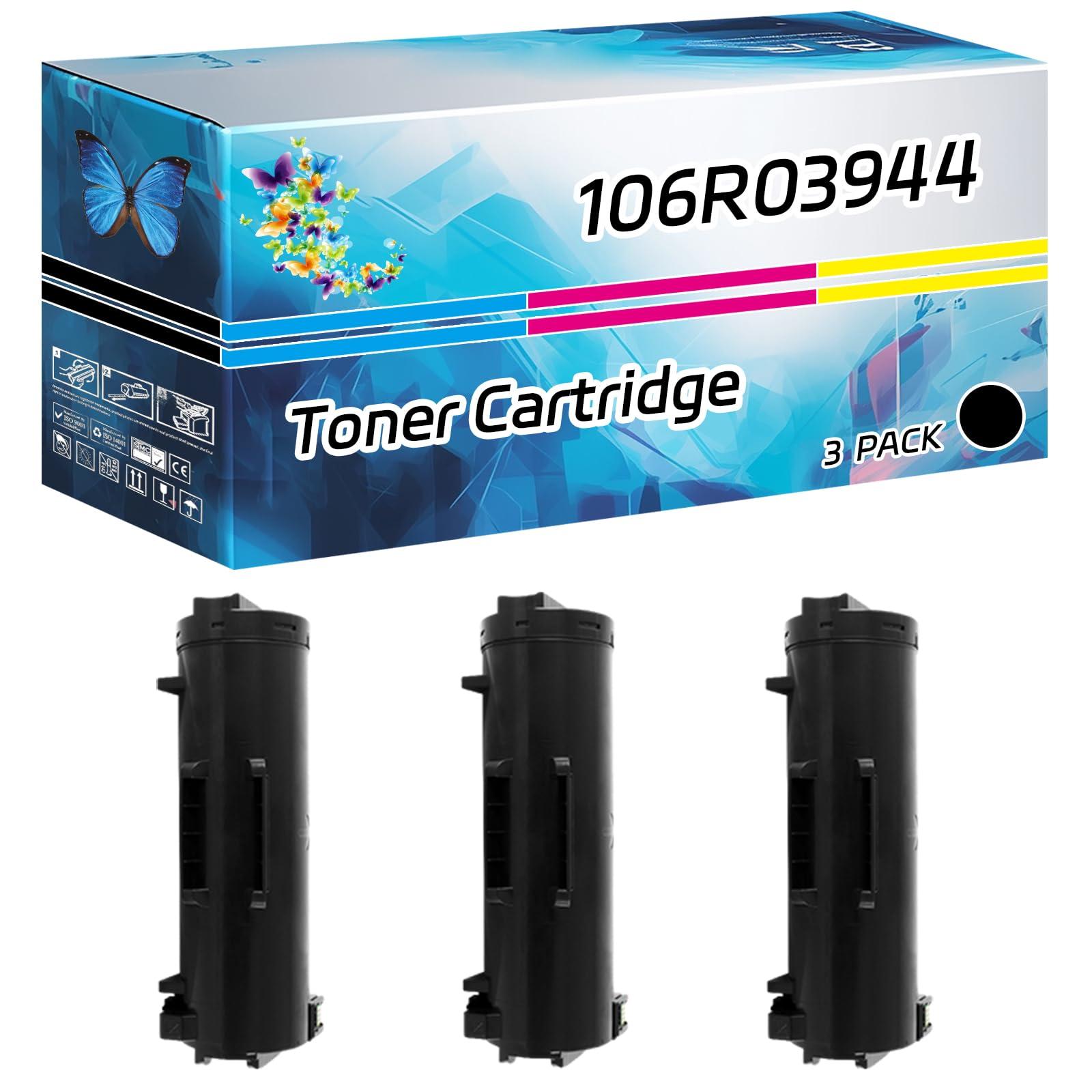 106R03944 Toner Cartridge Compatible for Xerox VersaLInk B605X B605XF B605XP B605XTF B605XTP Printers, High Yield 56700 Pages, with Chip High-Definition Printing (3 Pack Black)
