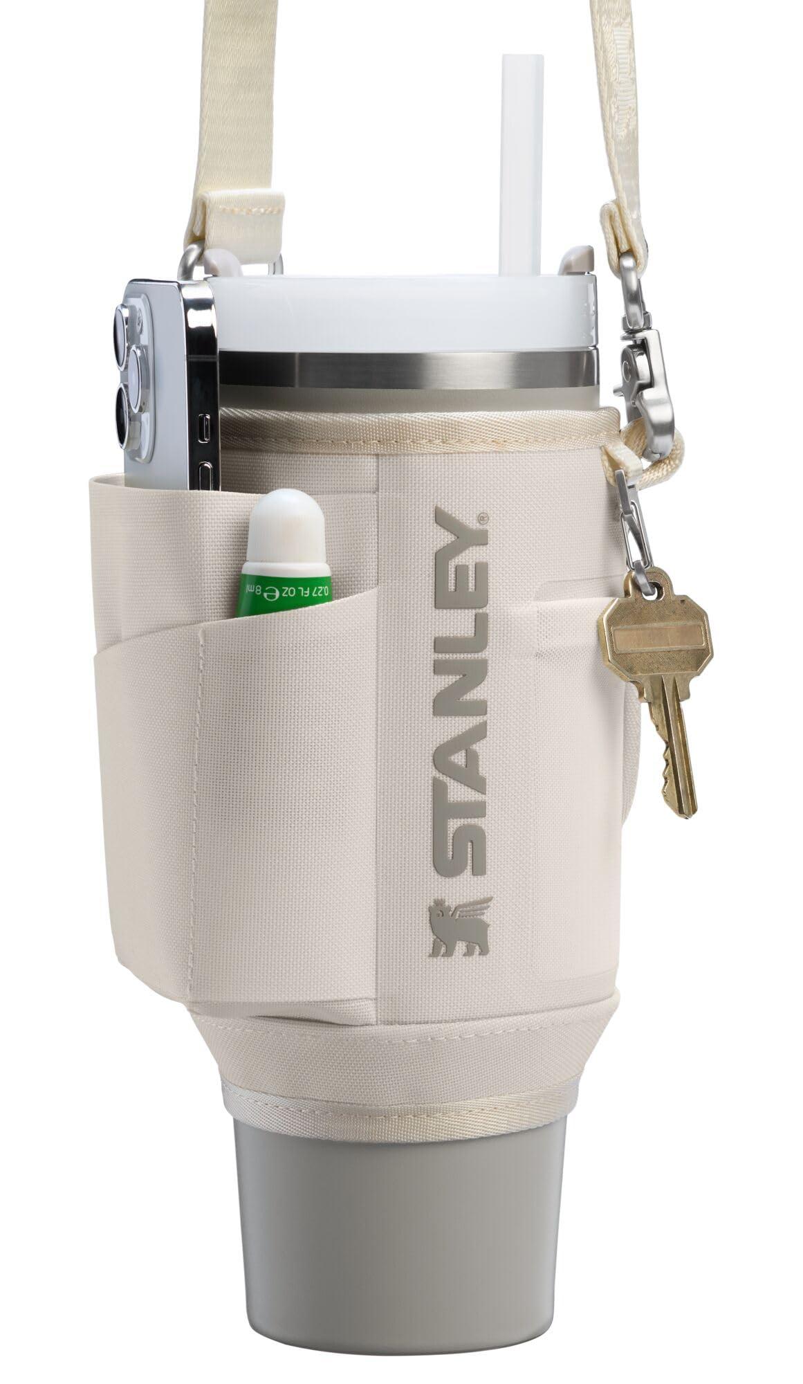 Stanley All Day Quencher Carry All for 30 oz Tumbler with Handle | Crossbody Bag with Phone Holder Pocket, Card Sleeve & Detachable Strap | Water Bottle Carrier Bag | BPA-Free | Cream - Image 4