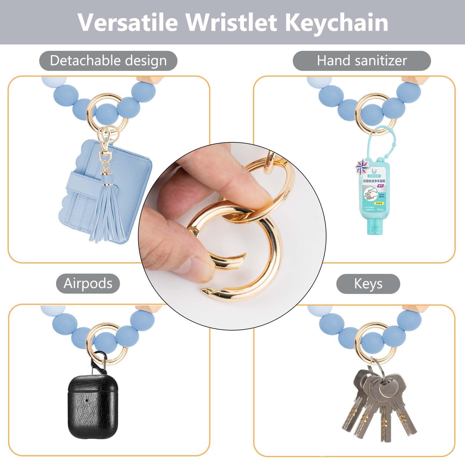 Lostars Wallet Keychain Wristlet for Women RFID Card Holder Keychain Key Chain Wallet Key Ring with Wrist Wallet for Women - Image 6