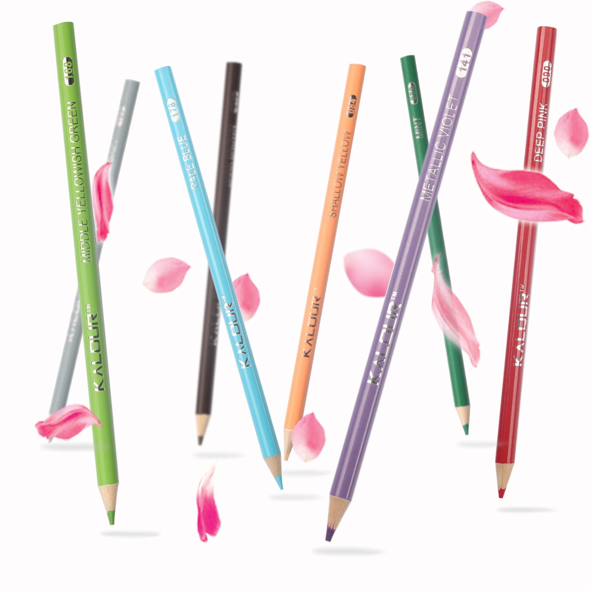 KALOUR 180 Colored Pencil Set for Adults Artists - Rich Pigment Soft Core -12 Metallic Pencil - Ideal for Coloring Drawing Sketching Shading Blending - Vibrant Color（Tin Case） - Image 7
