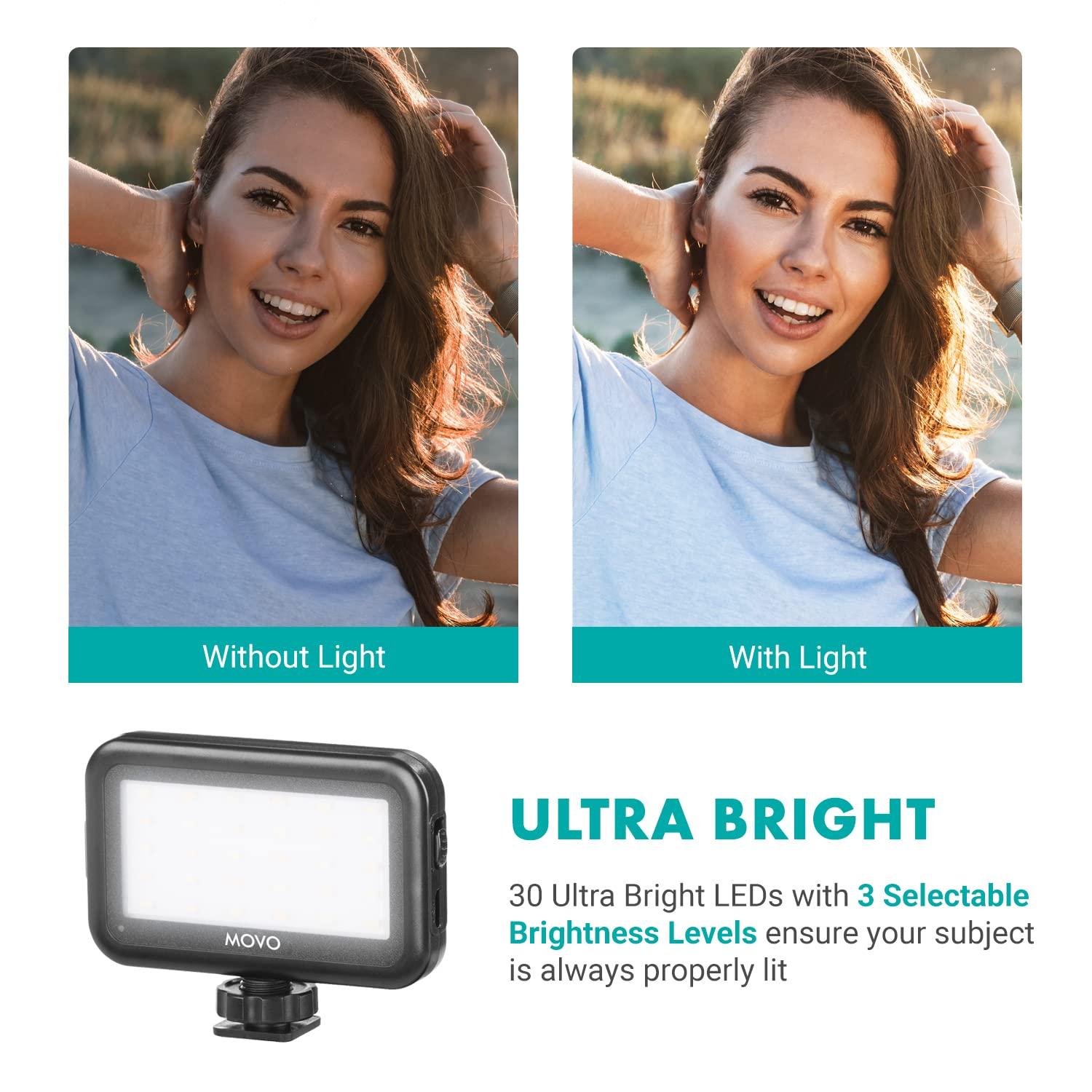 Movo uVlogger- Android/USB-C Compatible Vlogging Kit Smartphone Video Kit Accessories: Tripod, Mount, LED Light and Cellphone Shotgun Microphone for Video Recording for YouTube, Vlog - Image 4