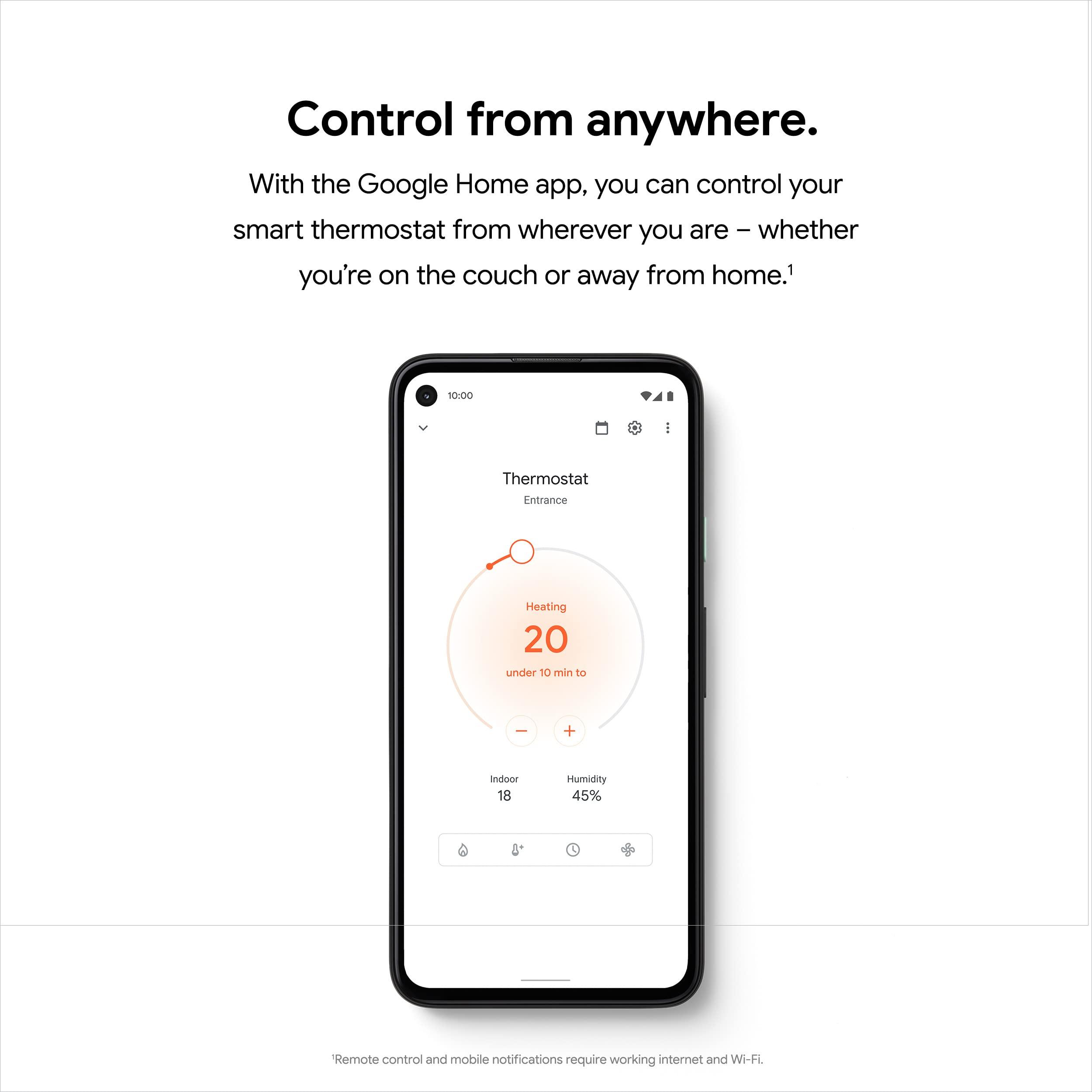 Google Nest Thermostat - Smart Thermostat for Home - Programmable Wifi Thermostat - Snow (Renewed) - Image 5