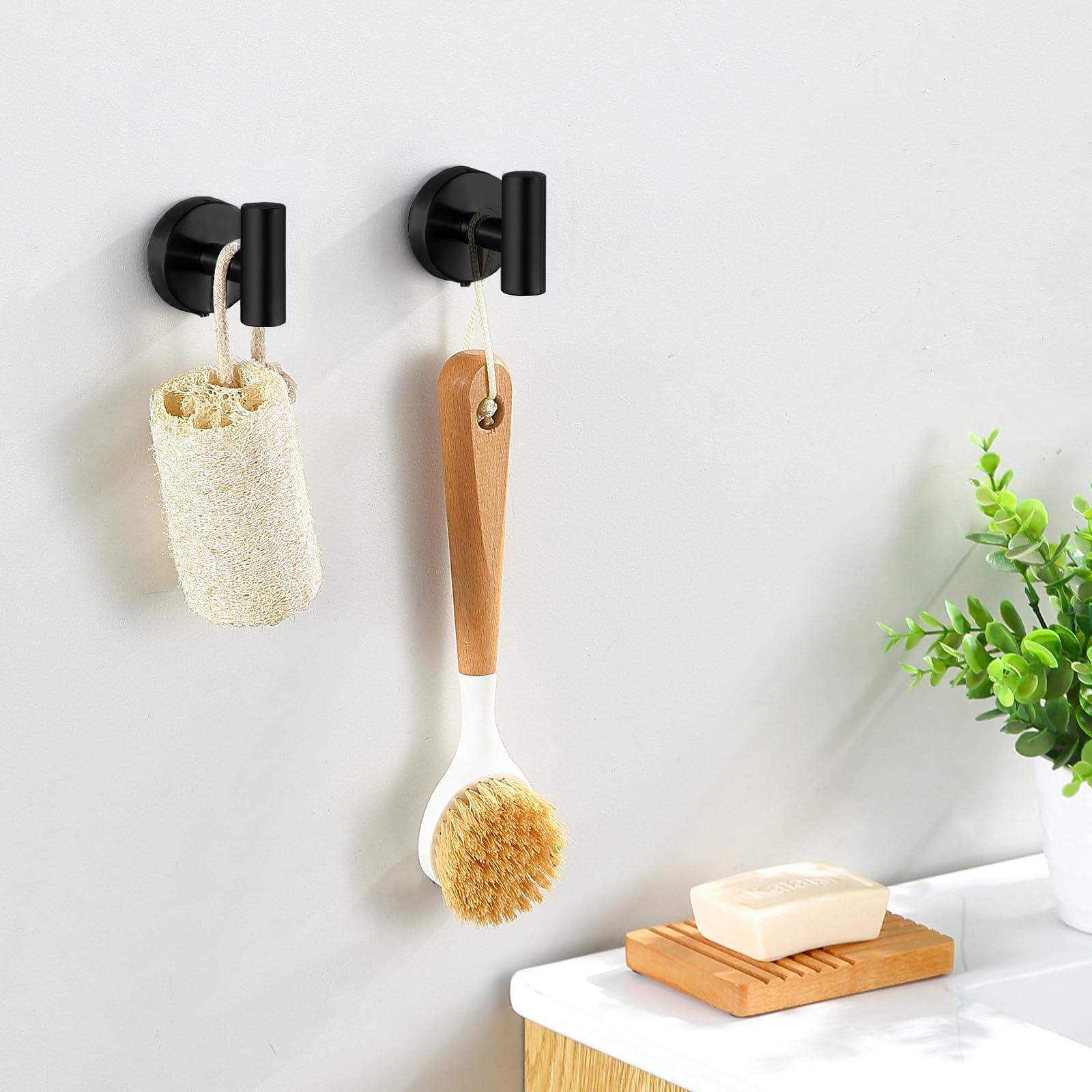 14-Pieces Matte Black Bathroom Accessories Set, Stainless Steel Bathroom Hardware Set, Bath Towel Bar Set, Towel Racks for Bathroom Wall Mounted. - Image 6