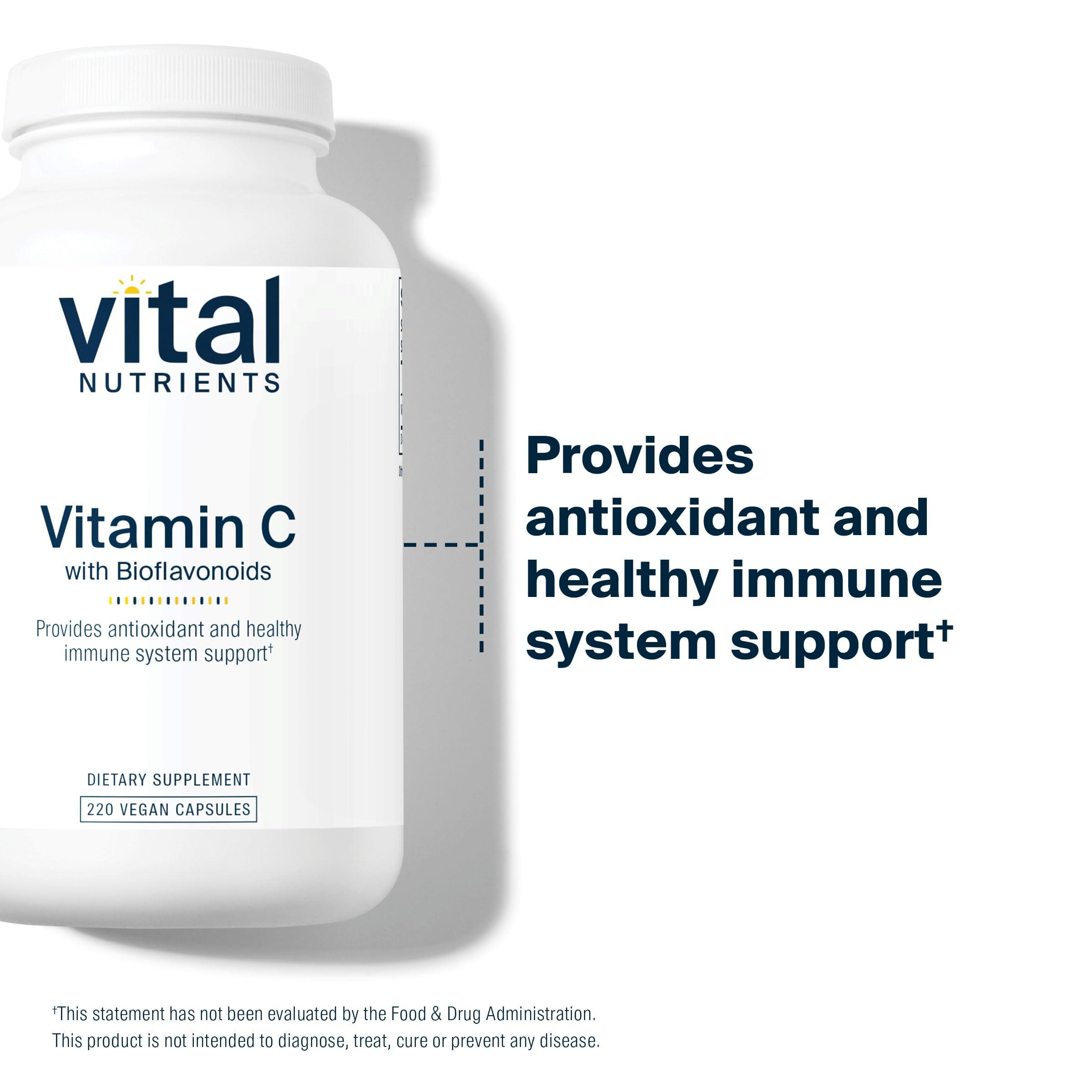 Vital Nutrients Vitamin C with Bioflavonoids | Vegan Supplement for Immune Support* | 1000mg Vitamin C and 500mg Citrus Bioflavonoid | Gluten, Dairy and Soy Free | Non-GMO | 220 Capsules - Image 3