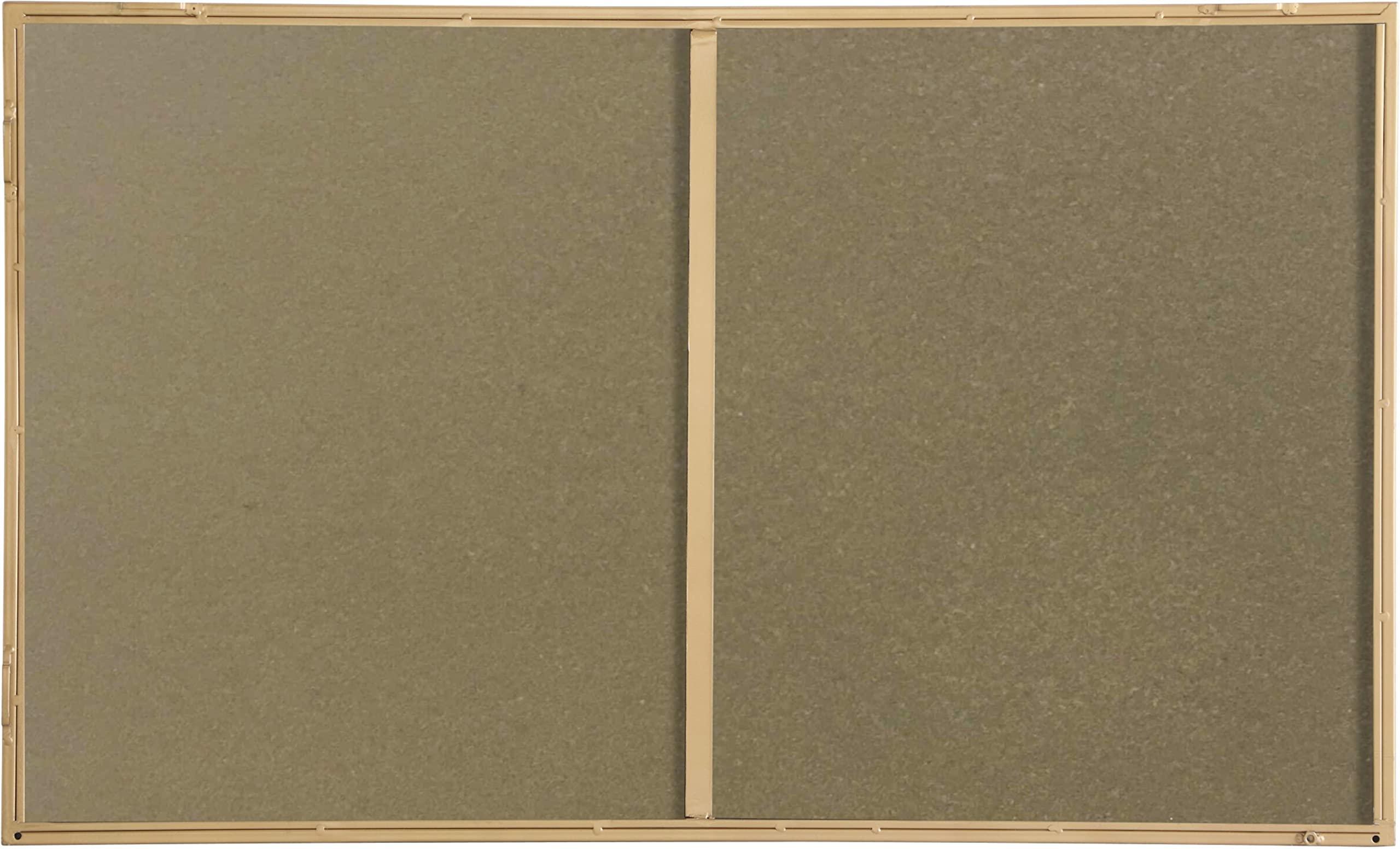 Elegant Decor Monet 40" x 24" Rectangle Metal Frame Mirror in Brass - Image 5