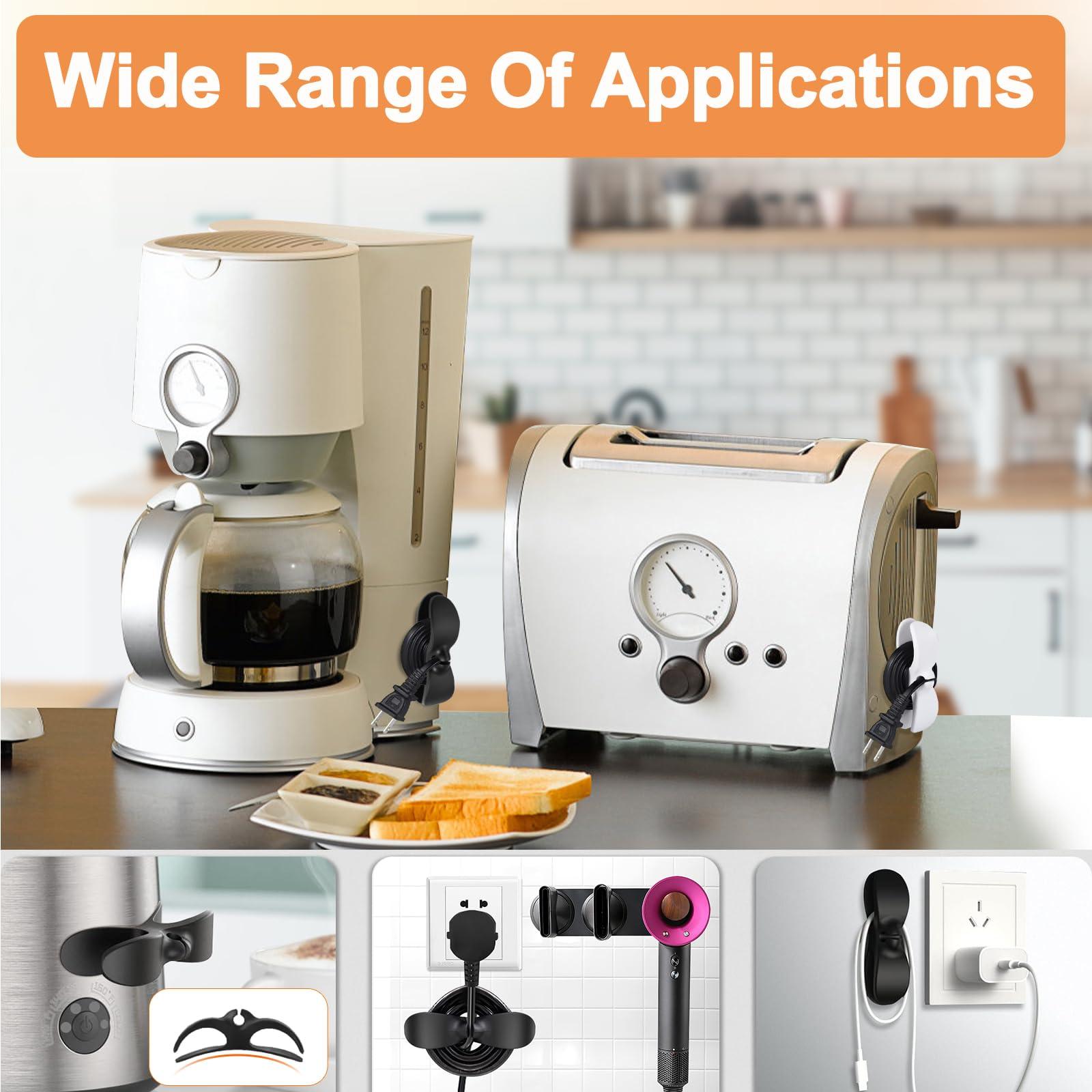 Kitchen Appliance Cord Winder 3 Pack,Cord Organizer Cord Holder Cord Wrapper Appliance Cord Organizer Stick On Tidy Wrap Cable Hider for Coffee Maker Mixer Air Fryer and Pressure Cook - Image 6