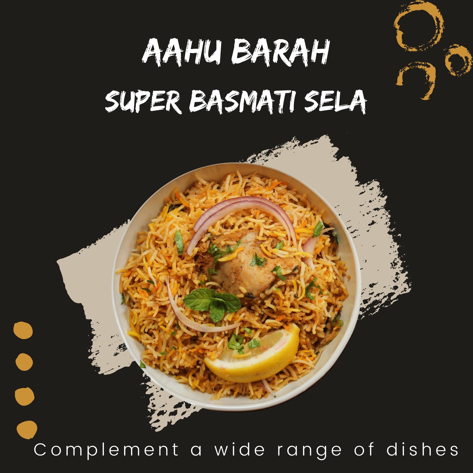 Aahu Barah Basmati Sela Rice - Extra-Long Grain for Superior Culinary Delights 10lb Pack - Image 2