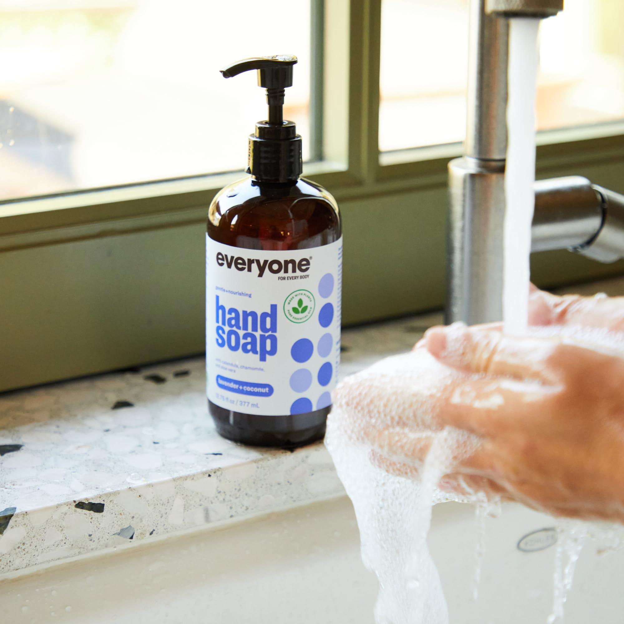 Everyone Liquid Hand Soap, 12.75 Ounce (Pack of 3), Lavender and Coconut, Plant-Based Cleanser with Pure Essential Oils - Image 3