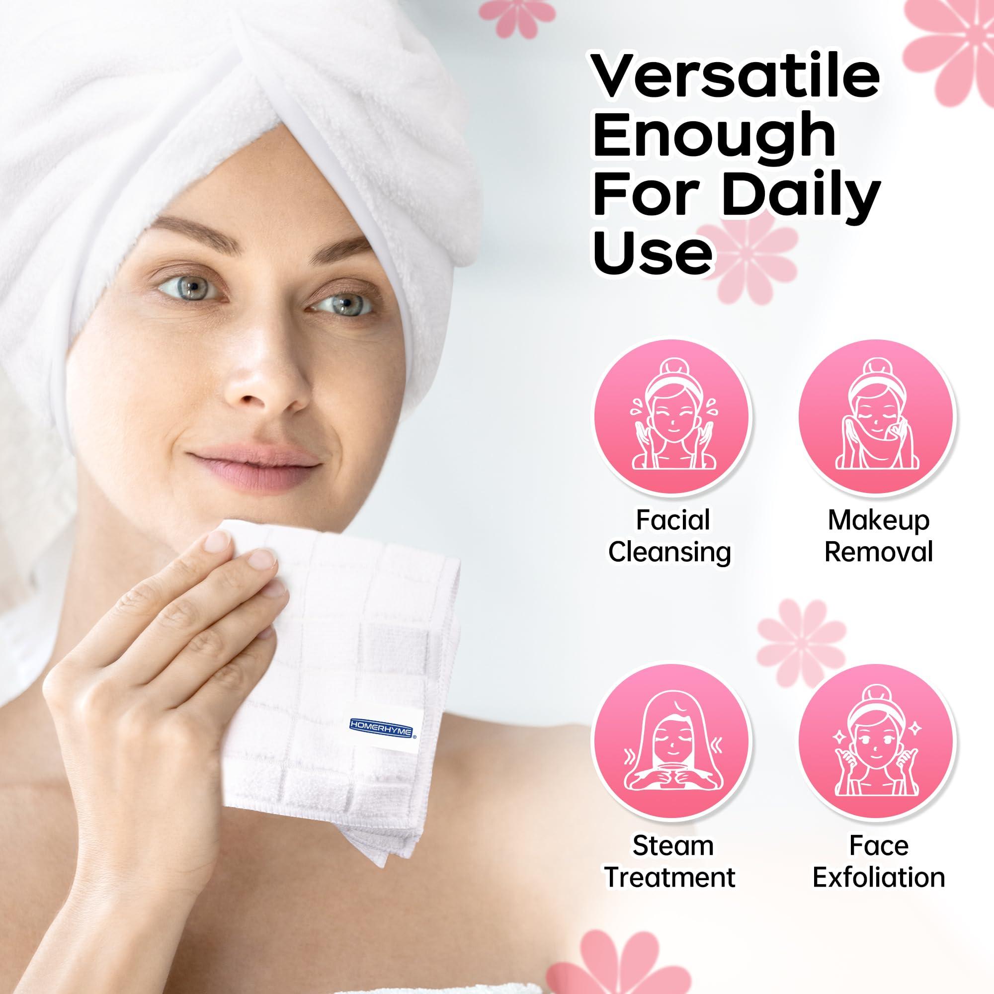 HOMERHYME Microfiber Washcloths Face Towel, 12 Pack White Towels Fingertip Washcloth, Soft Lint Free Quick Dry Bulk Absorbent Reusable Wash Cloths for Bathroom, Salon, Spa, Gym - Image 7