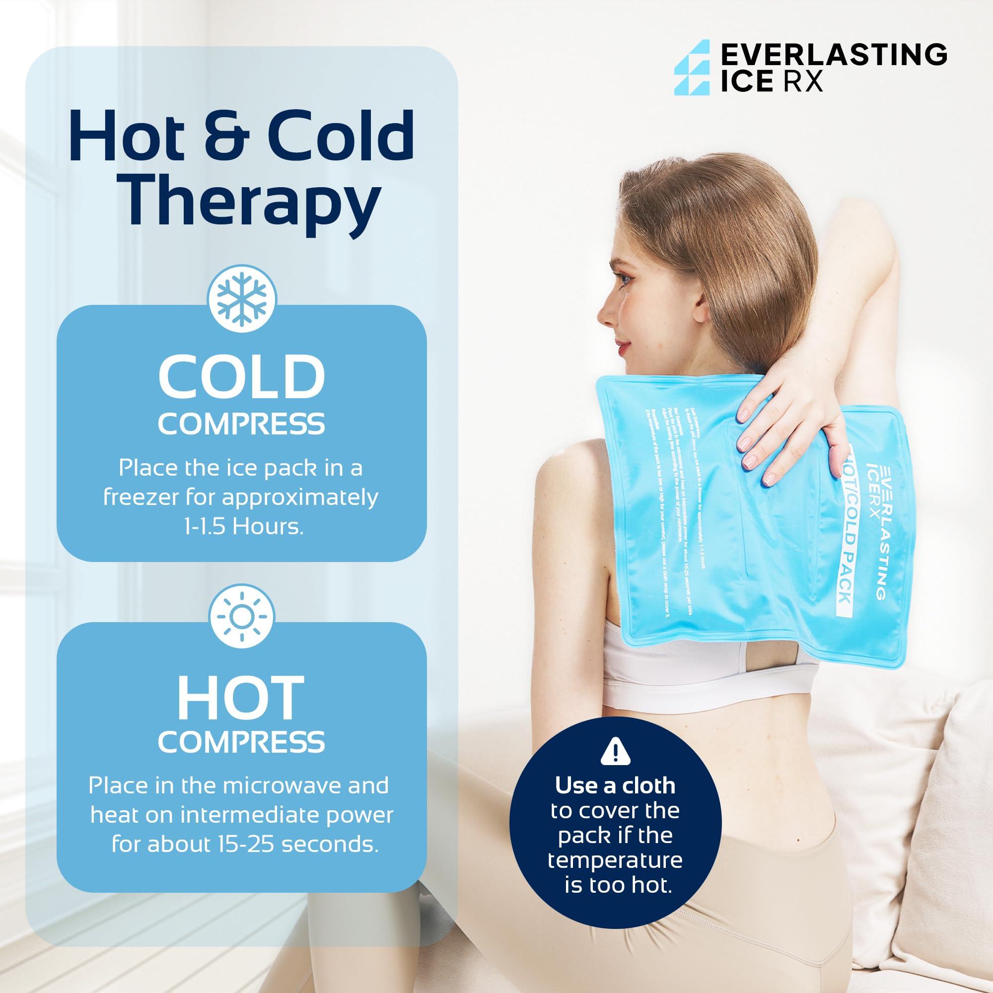 Reusable Ice Pack for Injuries | 11" x 14.5" - 2 Pack XL | Hot & Cold Pack | Large Ice Pack for Back Pain Relief, Soft Ice Packs Reusable, Flexible When Frozen - Image 2