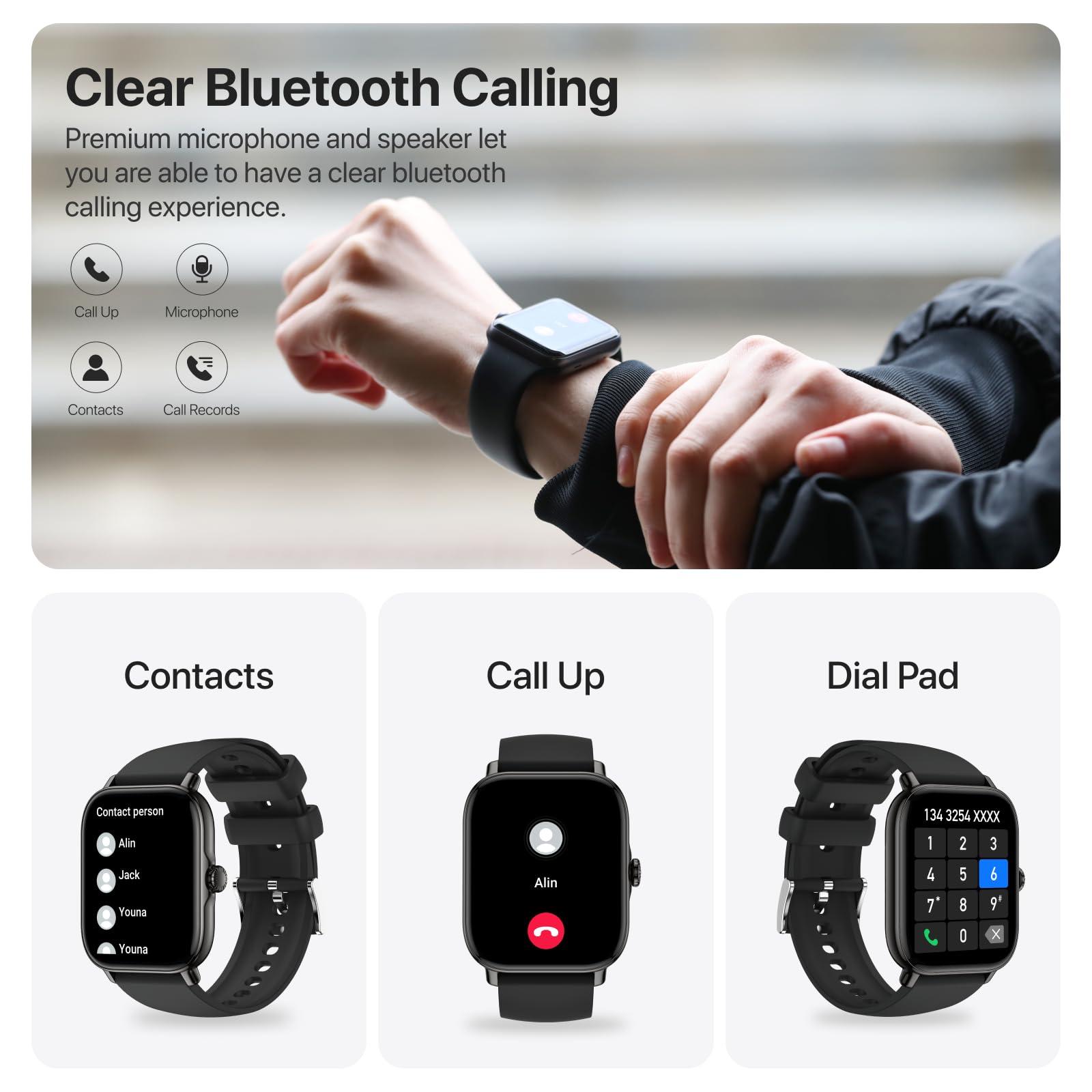 Dainlin Smart Watch,1.91" Smartwatch for Men Women (Answer/Make Call),Fitness Tracker with 116 Sport Modes,IP68 Waterproof,Heart Rate/Sleep/Monitor,Long Battery Life,for iPhone & Android & Samsung - Image 2