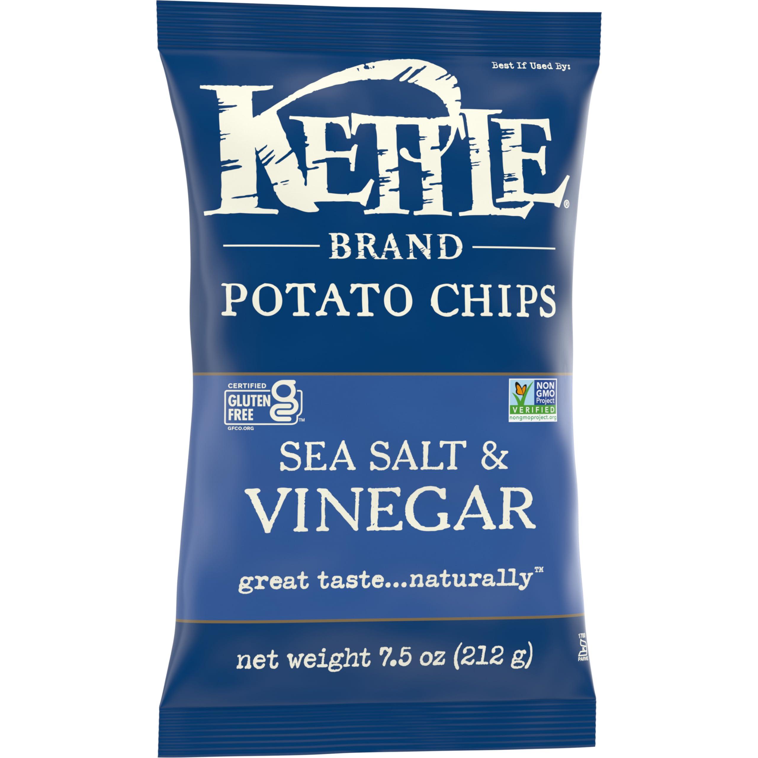 Kettle Brand Sea Salt and Vinegar Kettle Potato Chips, Gluten-Free, Non-GMO, 7.5 oz Bag - Image 7