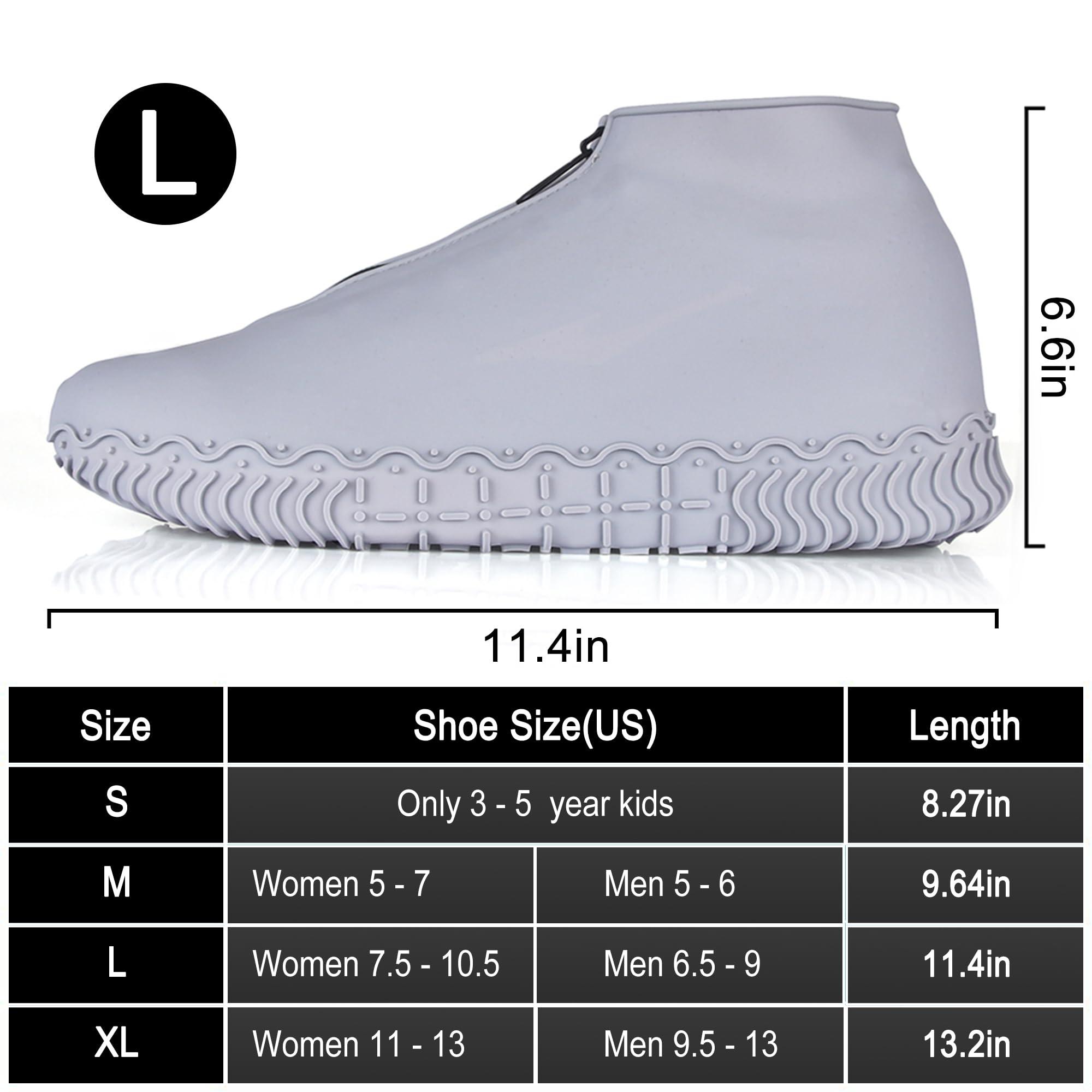 ydfagak Shoe Covers Waterproof Reusable Foldable Not-Slip Rain Shoe Covers with Zipper,Shoe Protectors Overshoes Rain Galoshes for Kids Men and Women - Image 6
