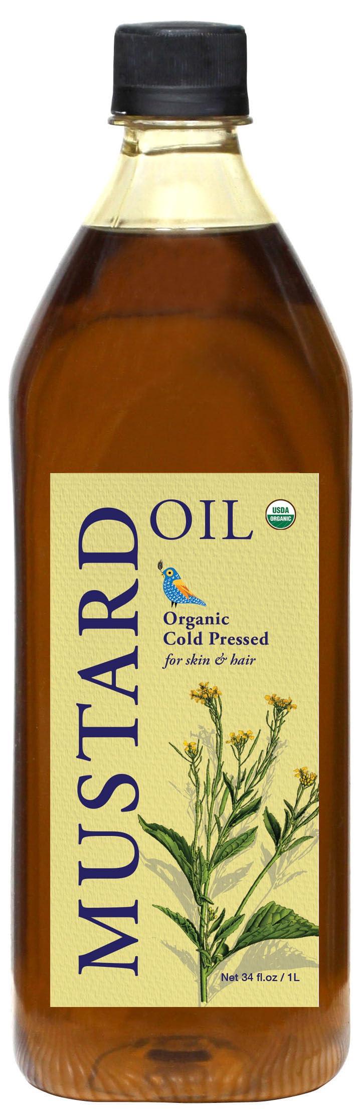 DAANA Mustard Oil for Skin: Certified USDA Organic, Extra Virgin, Cold Pressed (Fl Oz)