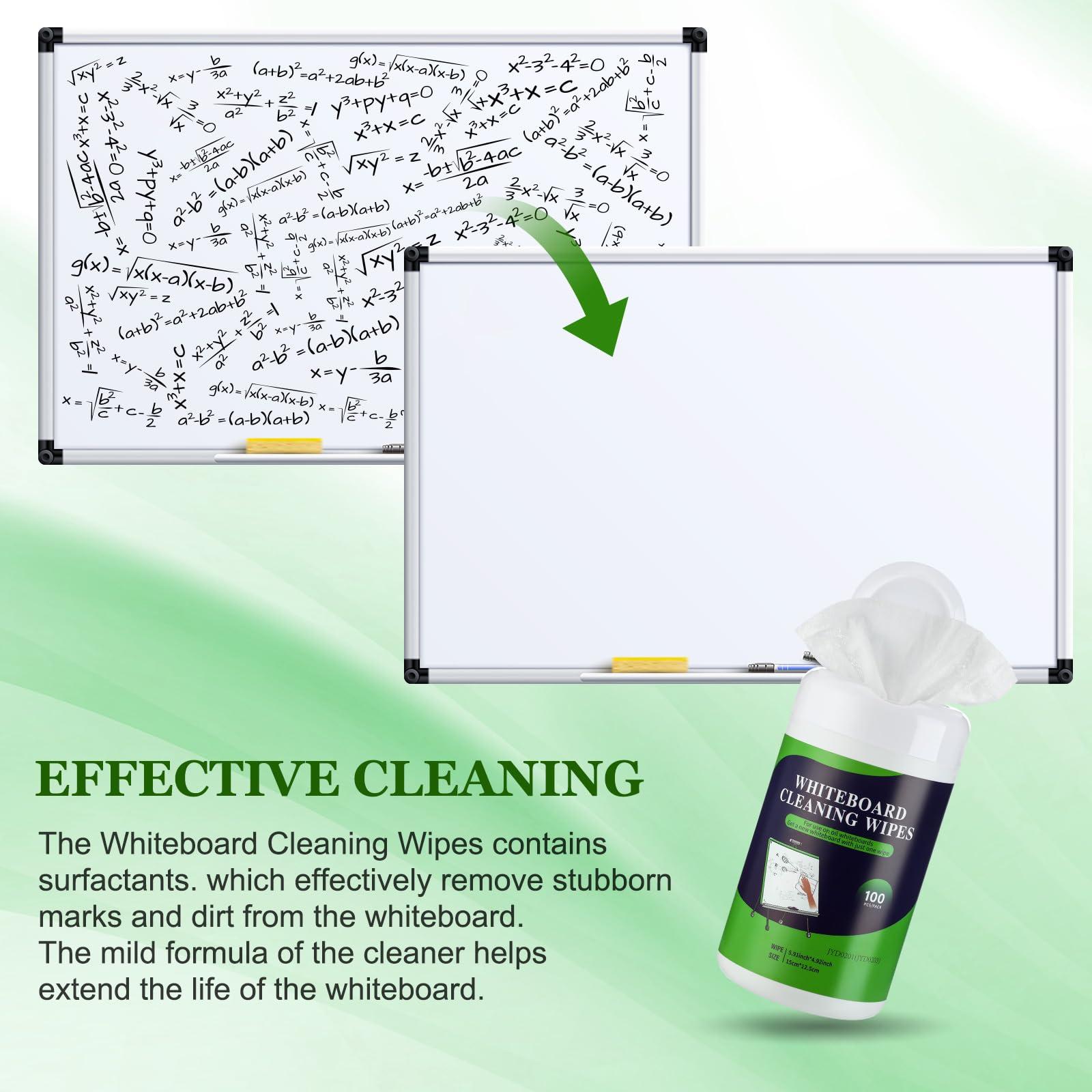 Threlaco 6 Pack Dry Erase Wipes 600 pcs Whiteboard Cleaning Wipes Wet Whiteboard Cleaner Classroom Teacher Supplies, 100 pcs Per Canister - Image 5