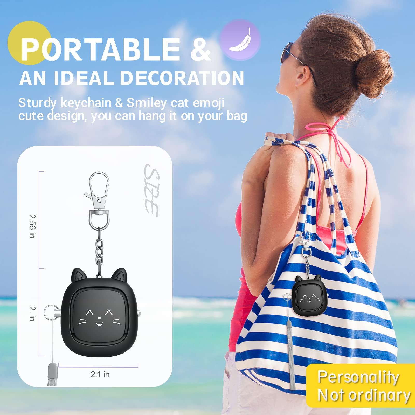 Safe Sound Personal Alarm, 130 dB Loud Siren Song Emergency Security Alarm Keychain with LED Light, Personal Sound Safety Siren for Women, Men, Children, Elderly(Black) - Image 6