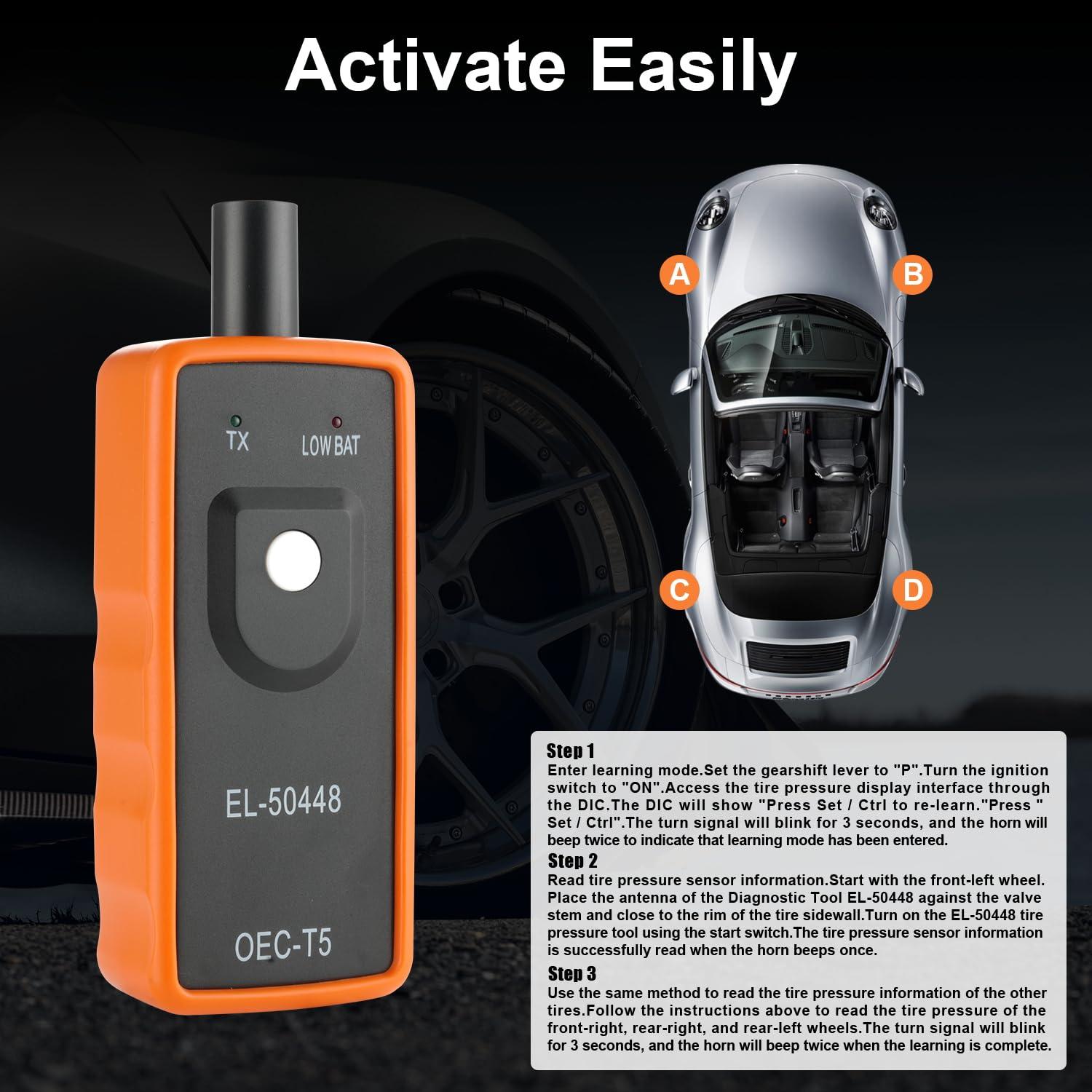 UYYE TPMS Relearn Tool, Tire Pressure Monitor System Sensor Activation Programming Tool,tpms Programming Tool, OEC-T5, 2025 Edition, Car Accessories - Image 5