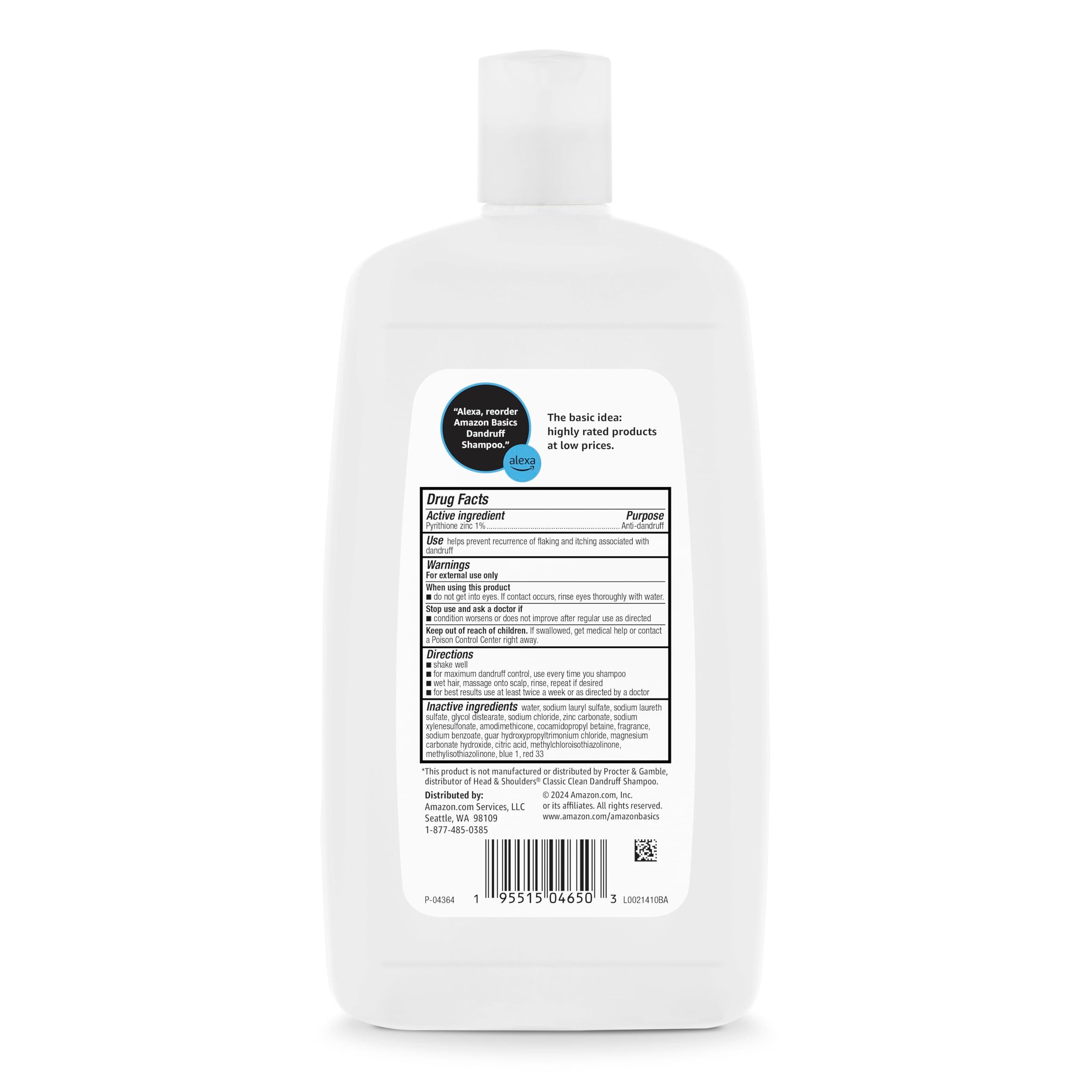 Amazon Basics Dandruff Shampoo for Normal to Oily Hair, 28.2 Fluid Ounces, 1 Pack - Image 2
