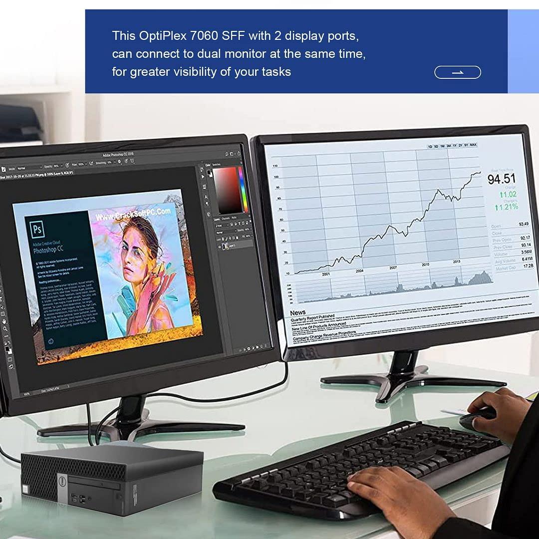 Dell OptiPlex 7060 Windows 11 Pro Desktop Computer SFF, Intel 8th Gen i5-8500 Hexa Core,16GB DDR4 Ram 512GB NVMe M.2 SSD, AX210 Built-in WIFI 6E & Bluetooth 5.2,New Wireless Keyboard & Mouse (Renewed) - Image 4