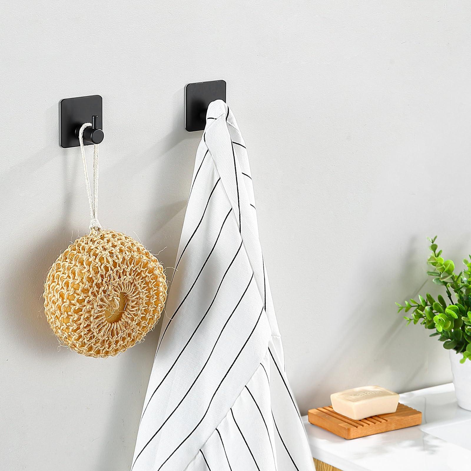 14-Pieces Matte Black Bathroom Accessories Set, Stainless Steel Bathroom Hardware Set, Bath Towel Bar Set, Towel Racks for Bathroom Wall Mounted. - Image 7