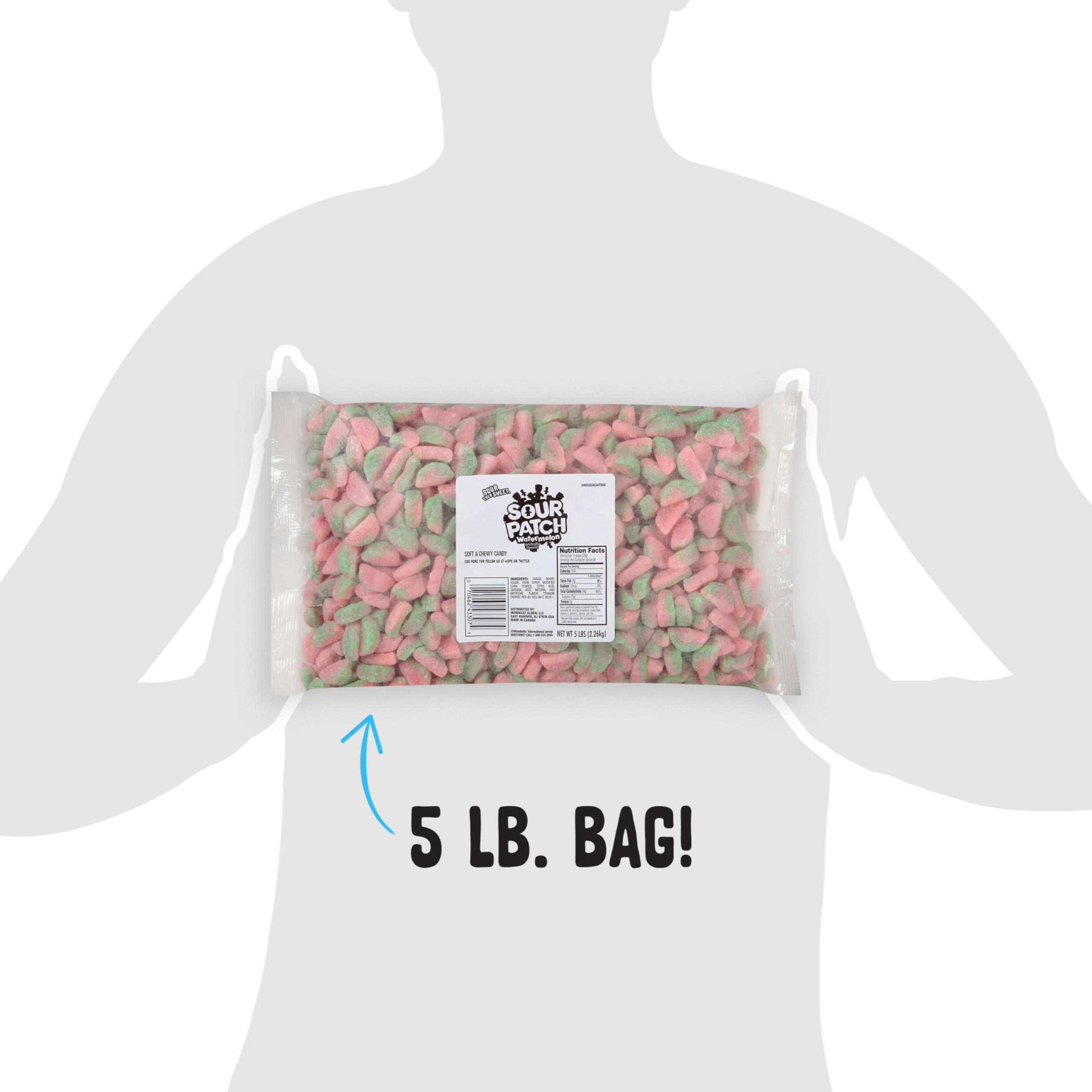 SOUR PATCH KIDS Watermelon Soft & Chewy Candy, Bulk Candy, 5 lb - Image 7