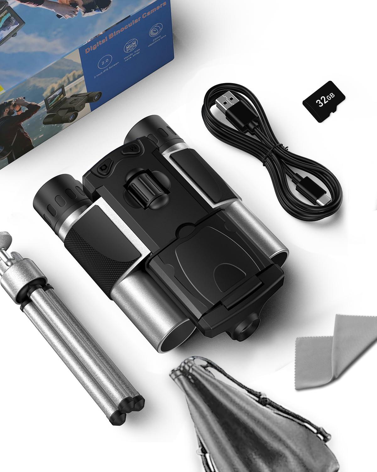 Digital Binoculars with Camera - 8X Digital Zoom, 2" LCD Display 40MP Camera 2.5K Videos Ideal for Concerts, Bird Watching, and Outdoor Adventures with 32GB SD Card - Image 7