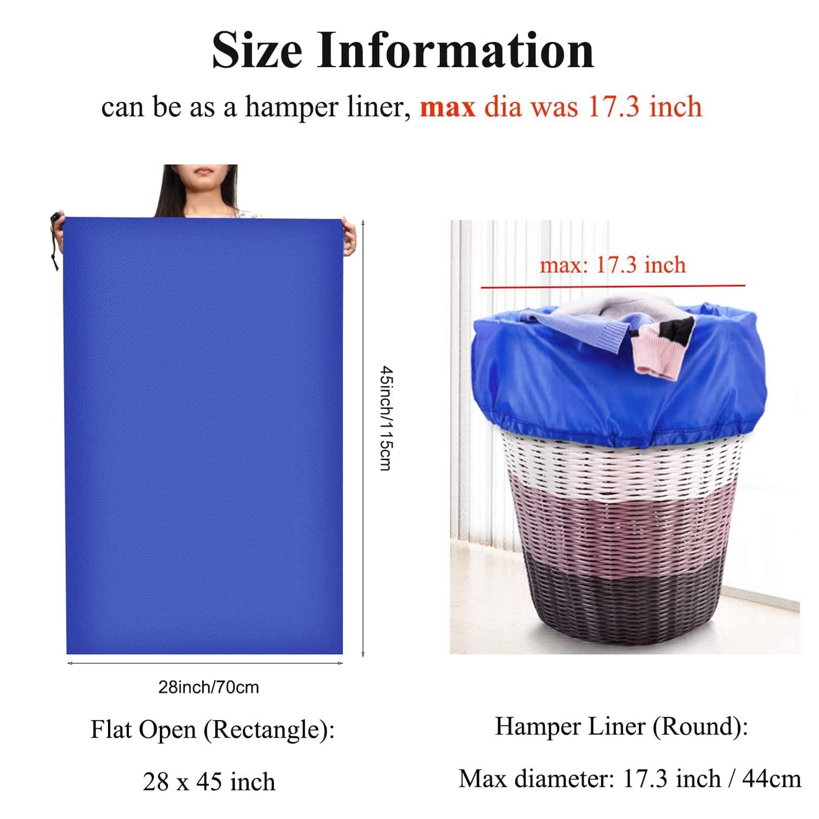 OTraki 28 x 45 inch Extra Large Laundry Bag 2 Pack Drawstring Laundry Hamper Bag Heavy Duty Dirty Clothes Bag Washable Organizer Storage for Camp Home Dorm Hotel Laundromat Blue - Image 2