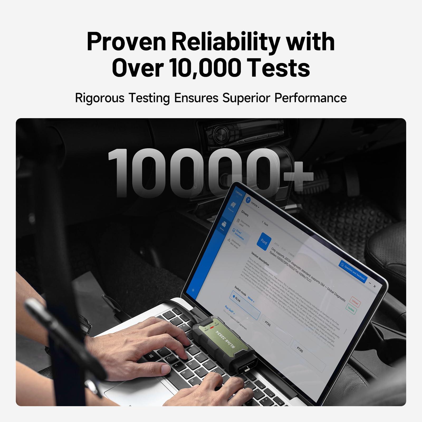 TOPDON RLink J2534 Pass-Thru Programmer, OEM Reprogramming and Diagnostic Tool, Enhanced J2534 VCI, Supports J2534/D-PDU/CAN-FD/DoIP, Compatible with 17+ Vehicle Brands, No OE Software Provided - Image 5