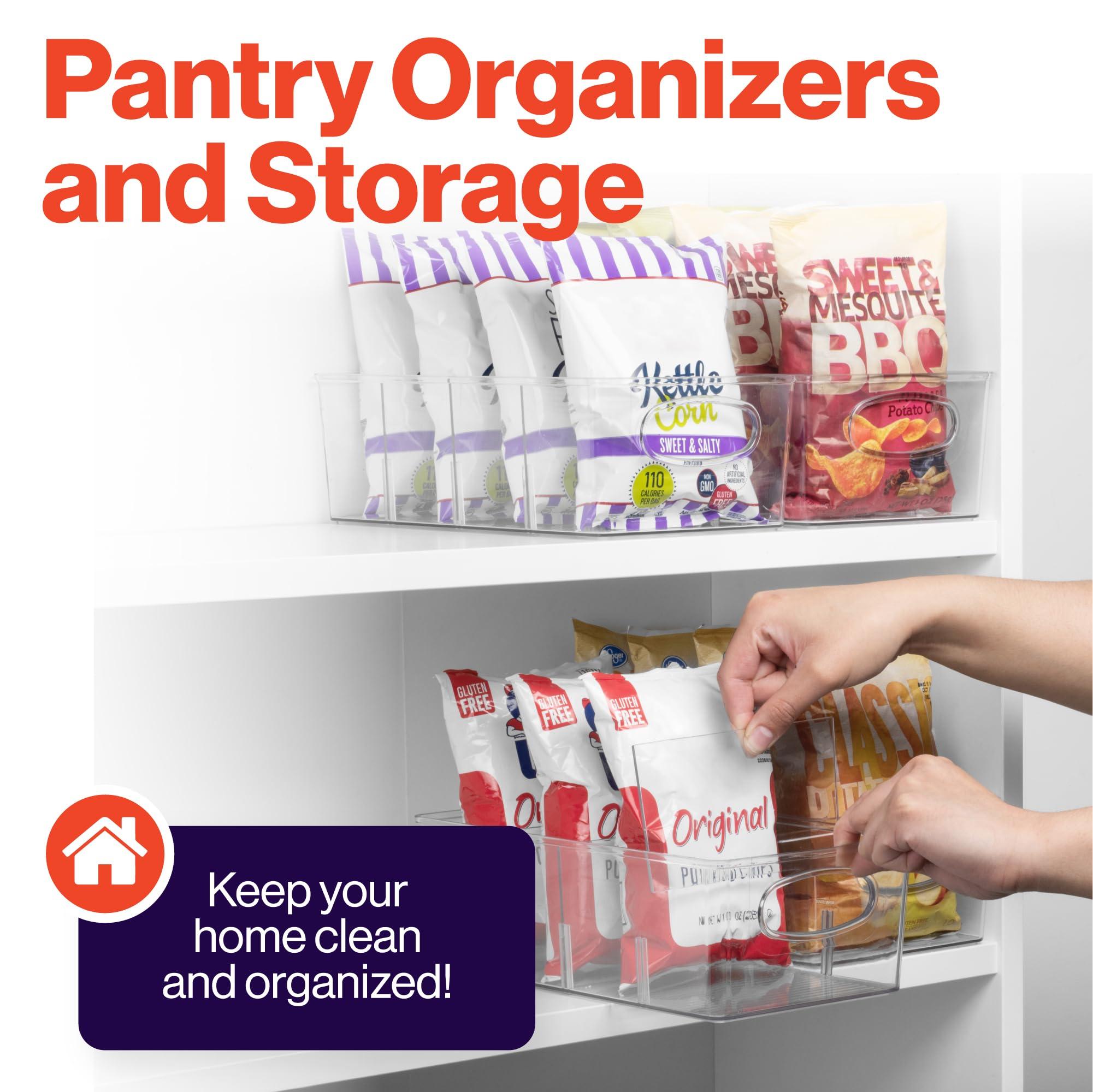 Pantry Organizers and Storage and Cabinet Organizer, 2 Pack - Kitchen Organizers and Storage, Great Fridge or Snack Organizer - Perfect in Refrigerator or Cupboard Shelf - Image 4