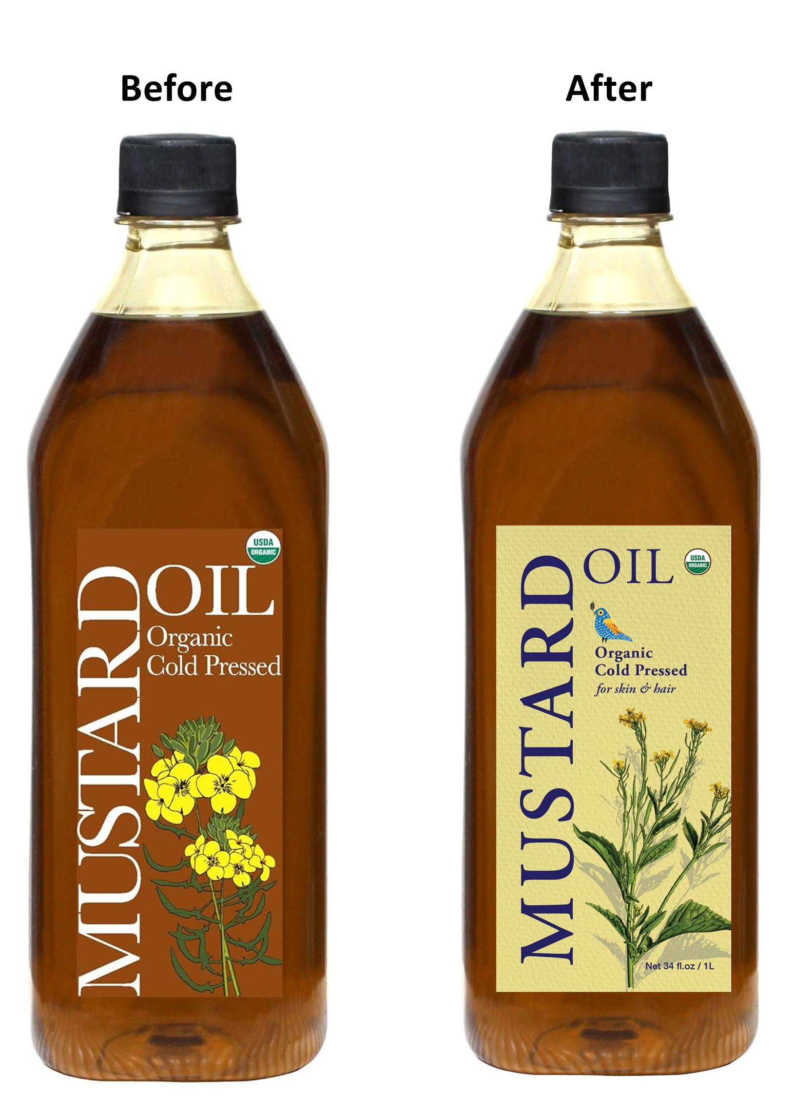 DAANA Mustard Oil for Skin: Certified USDA Organic, Extra Virgin, Cold Pressed (Fl Oz) - Image 2