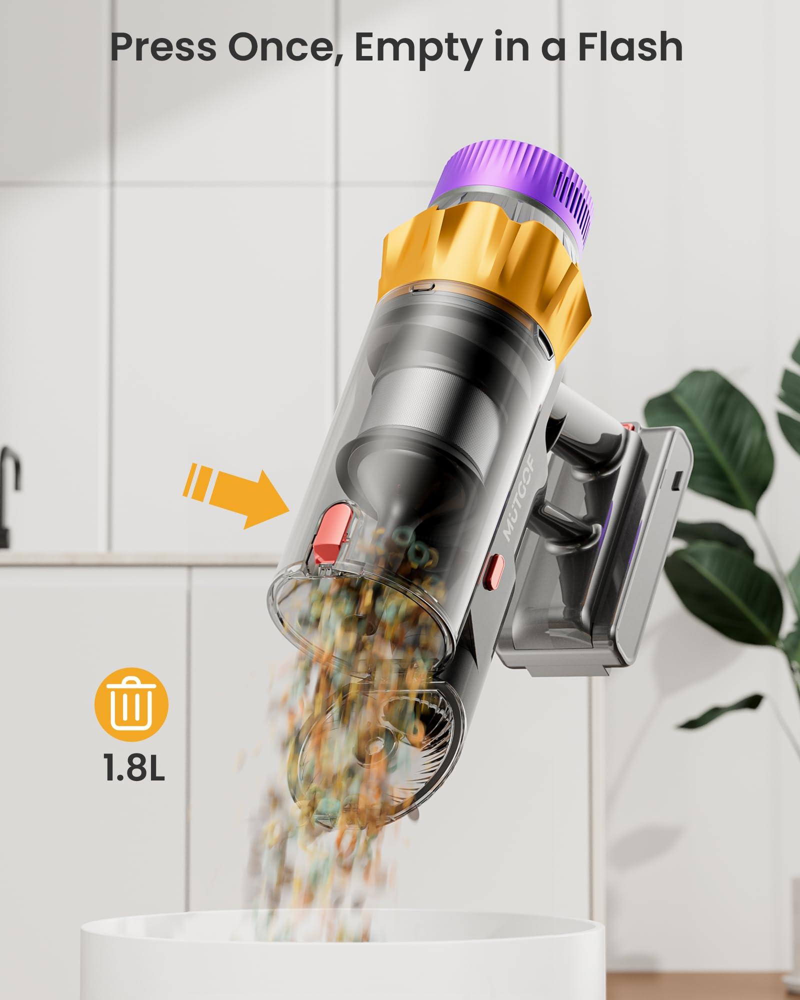 Cordless Vacuum Cleaner, 550W 45KPA 70 Mins Vacuum Cleaners for Home, Self-Standing Cordless Vacuum with Charging Dock Station, LED Display, Upgraded Anti-Tangle Stick Vacuum for Pet Hair/Carpet/Floor - Image 7