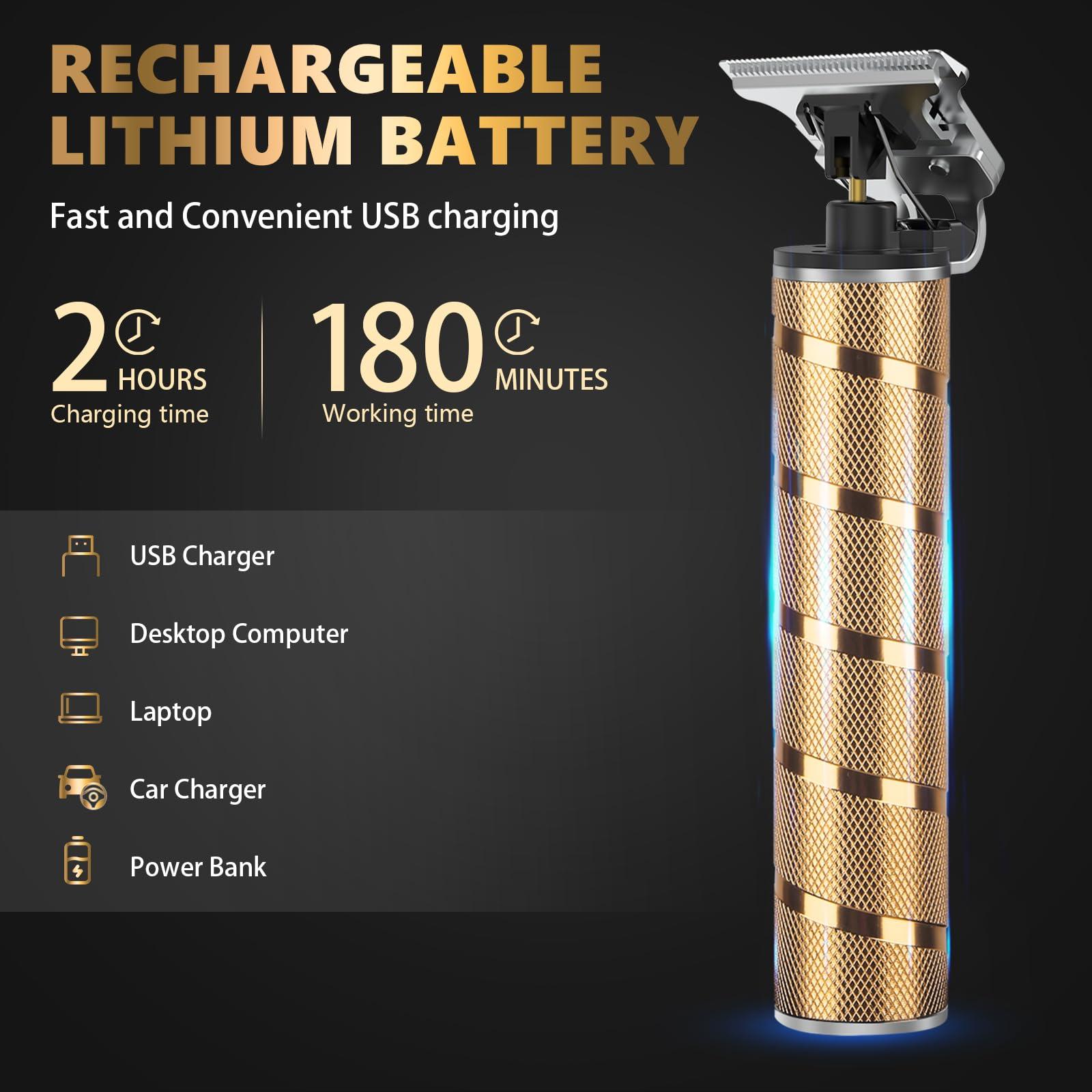 Ufree Hair Trimmer & Beard Trimmer for Men Professional, Electric Razor Shavers for Men, T Blade Precision Edgers Liners, Barber Clippers for Hair Cutting Mustache Facial, Mens Gifts - Image 6